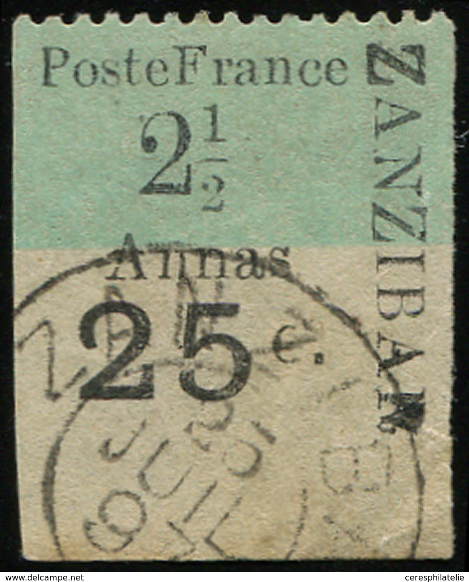 ZANZIBAR 37 : 2 1/2 Et 25c. Vert Pâle, Obl., TB. Br - Used Stamps