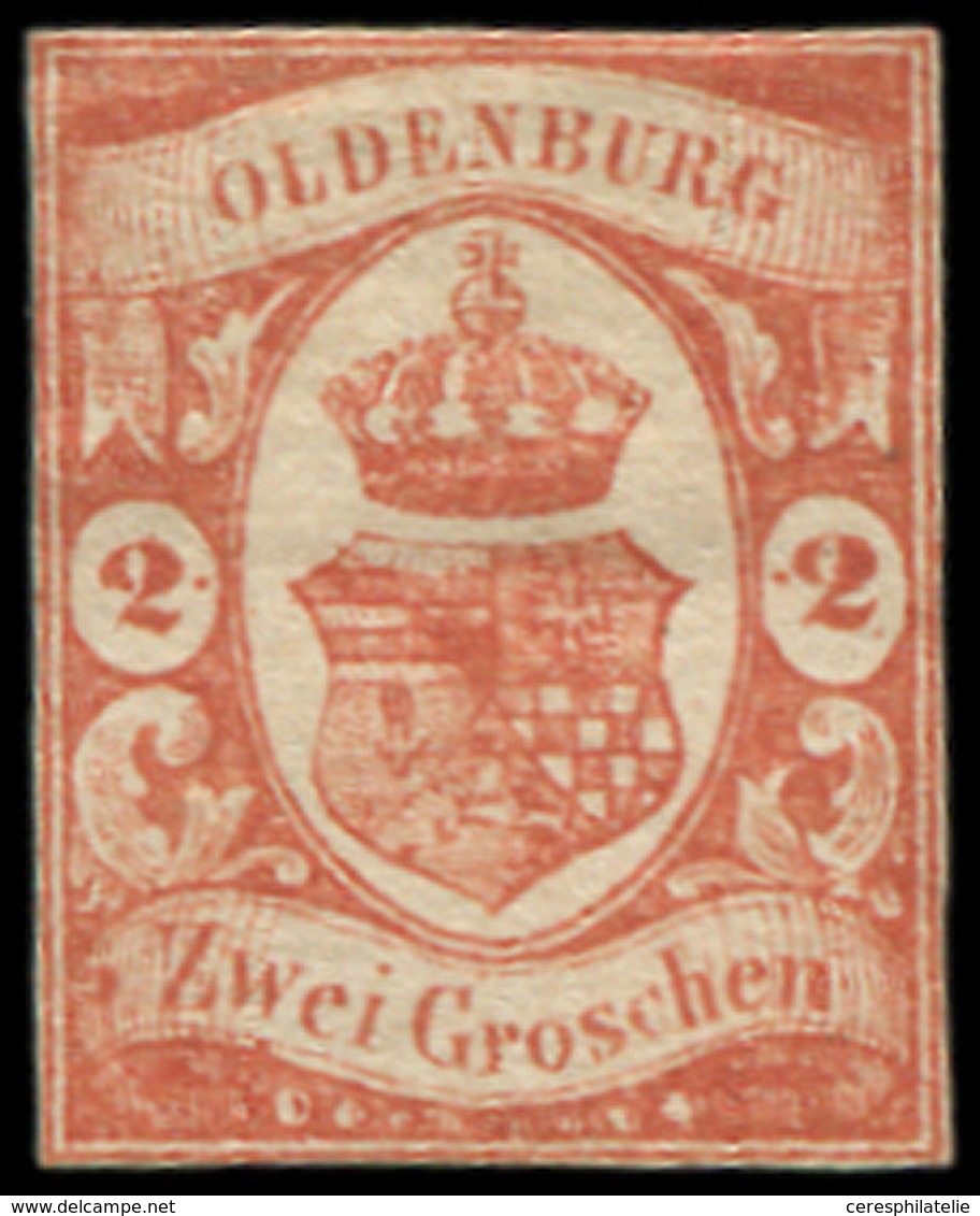 (*) ALLEMAGNE (ANCIENS ETATS) OLDENBOURG 13 : 2g. Rouge, Court Au Filet, B/TB - Oldenburg