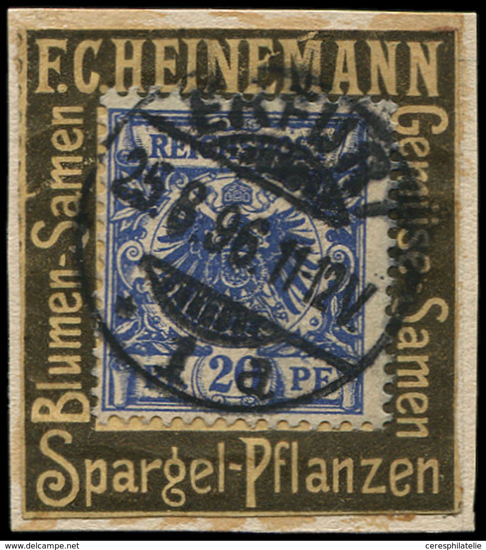 EMPIRE 48 : 20p. Bleu, Obl. Càd 25/8/96 ERFURT Sur Porte-timbres Heinemann, TB - Used Stamps