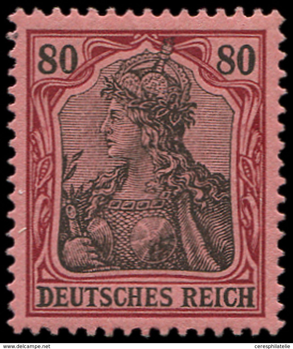 * EMPIRE 75 : 80p. Rouge Et Noir Sur Rose, TB - Used Stamps