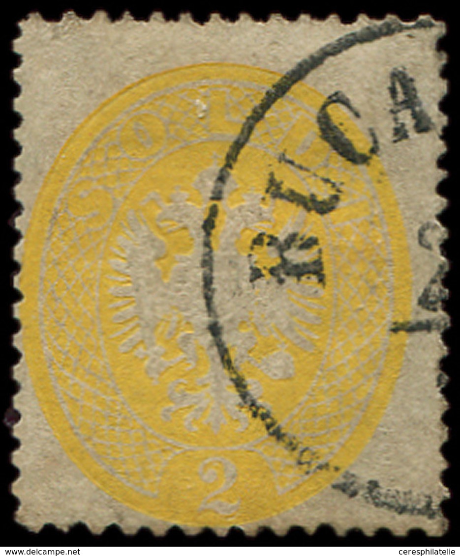 AUTRICHE 22 : 2k. Jaune, Type De 1863, Obl., TB - Other & Unclassified