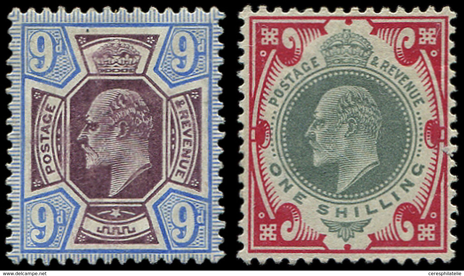 * GRANDE BRETAGNE 115 Et 117 : 9d. Bleu Et Violet + 1s. Rouge Et Vert, TB - Unused Stamps