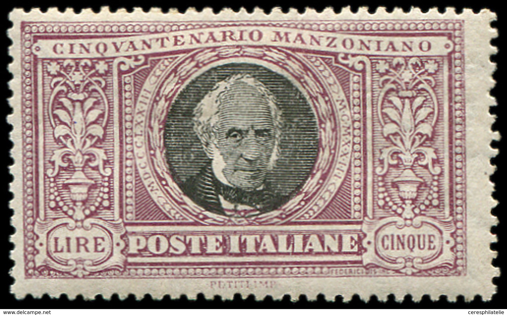 * ITALIE 151 : 5l. Violet Et Noir, TB. S - Used