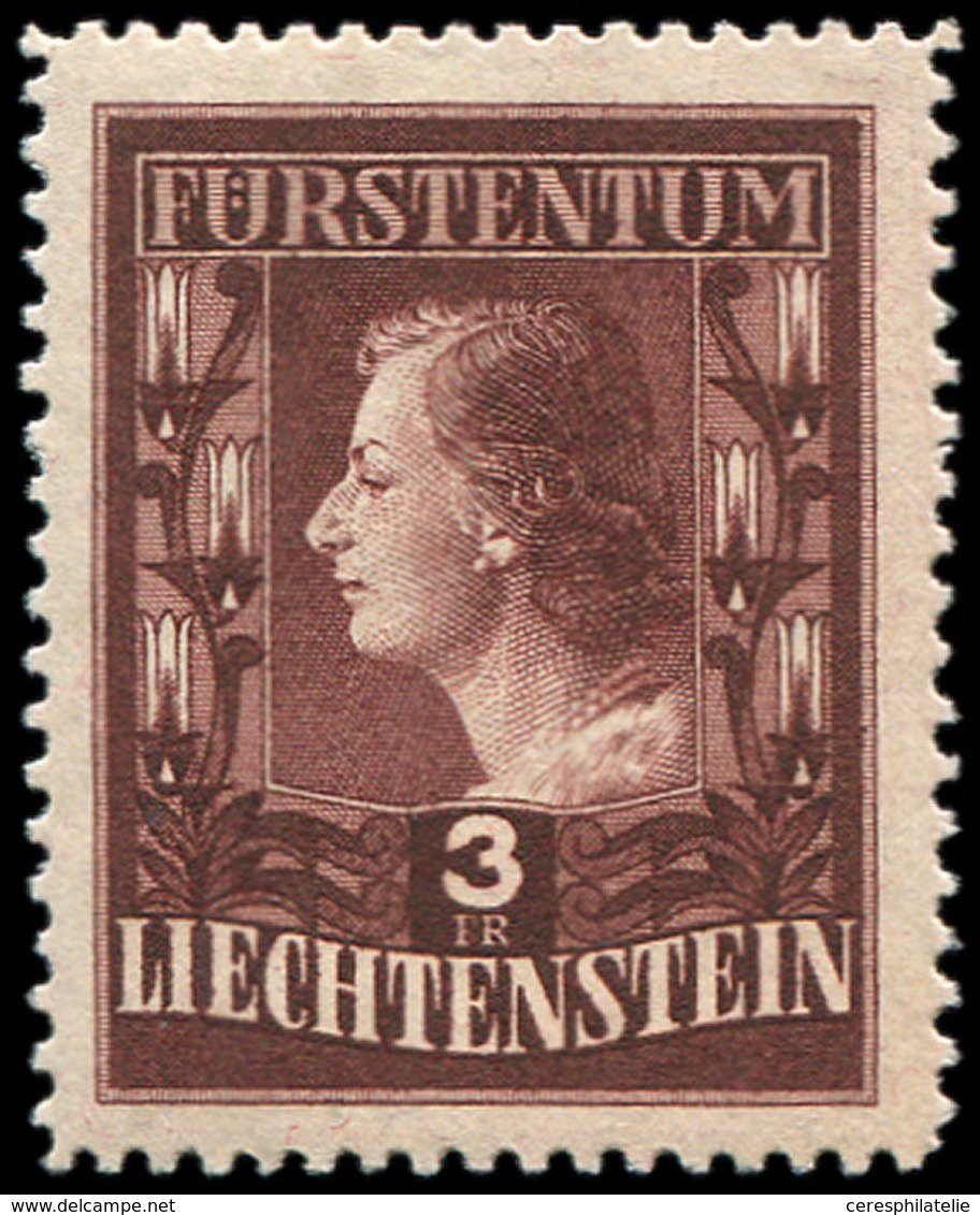 ** LIECHTENSTEIN 267 : 3f. Brun-lilas, TB - Unused Stamps