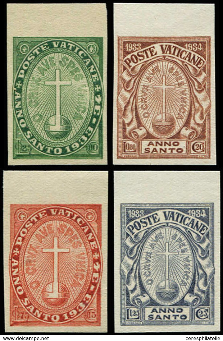 ** VATICAN 40/43 : Année Sainte, La Série NON DENTELEE Bdf, TB, Cote Sassone - Unused Stamps