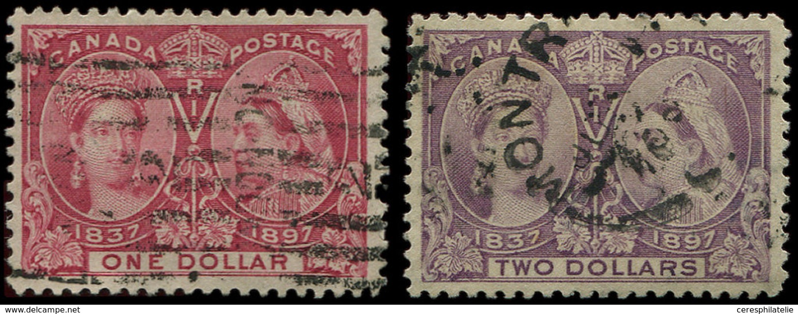 CANADA 48/49 : 1d. Carmin Et 2d. Violet, Obl., TB - Other & Unclassified