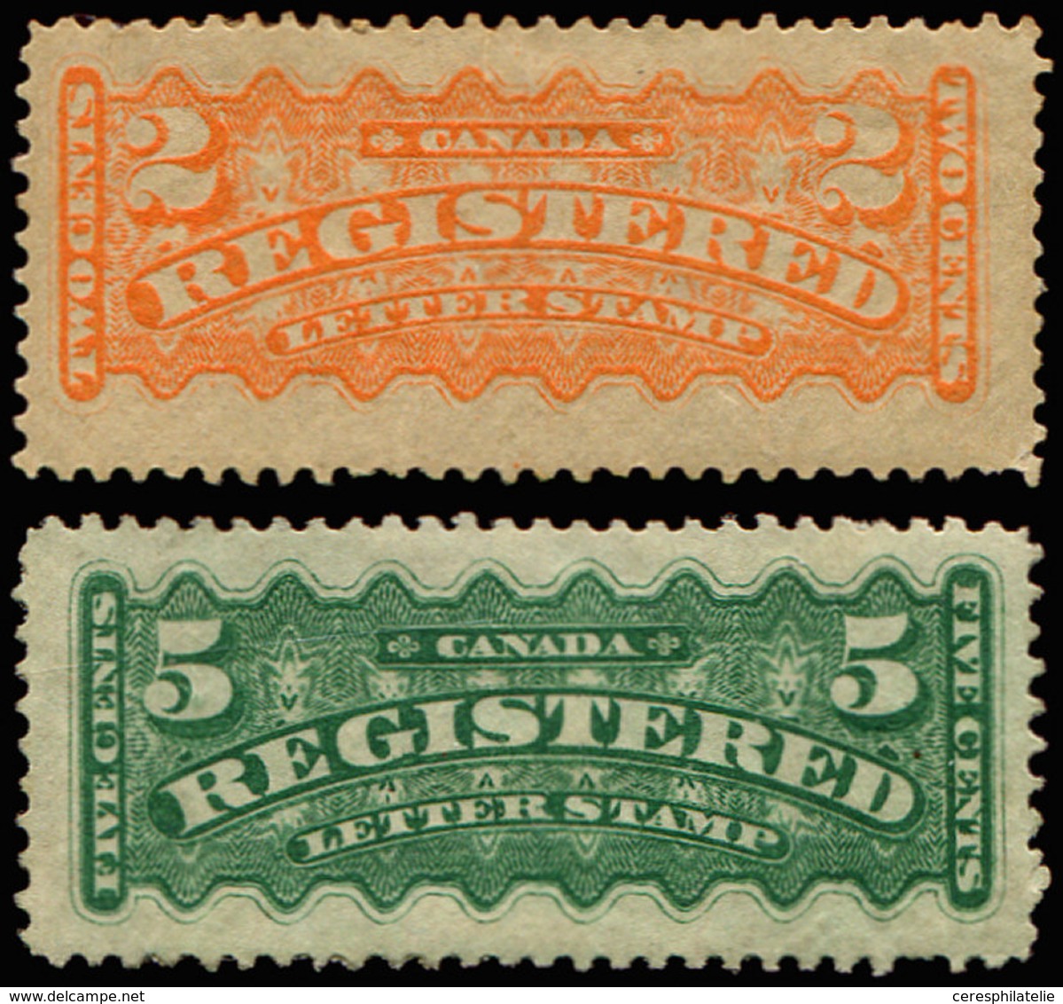 * CANADA Timbres Pour Lettres Chargées 1/2 : 3c. Orange Et 5c. Vert (*), TB - Andere & Zonder Classificatie