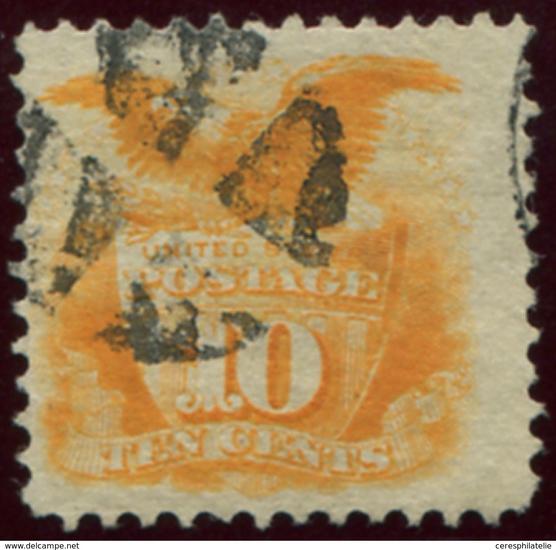 ETATS-UNIS 33 : 10c. Jaune-orange, Obl., TB - Sonstige & Ohne Zuordnung