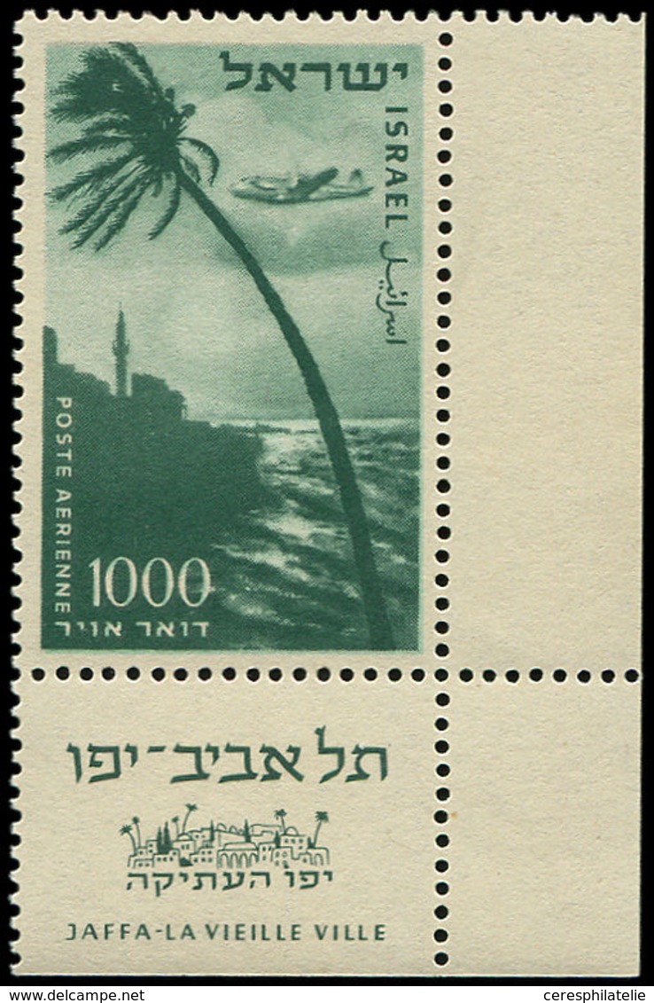 ** ISRAEL PA 16 : 1000p. Vert-bleu Avec Tab, Cdf, TB - Autres & Non Classés