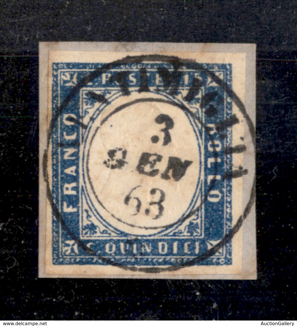0121 REGNO - 1863 - 15 Cent (11) - Ventimiglia 3.1.63 - Molto Bello - Andere & Zonder Classificatie