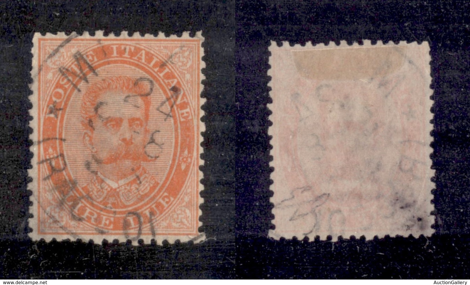 0148 REGNO - 1879 - 2 Lire Umberto (43) - Milano Raccom. - Emilio Diena (600) - Other & Unclassified