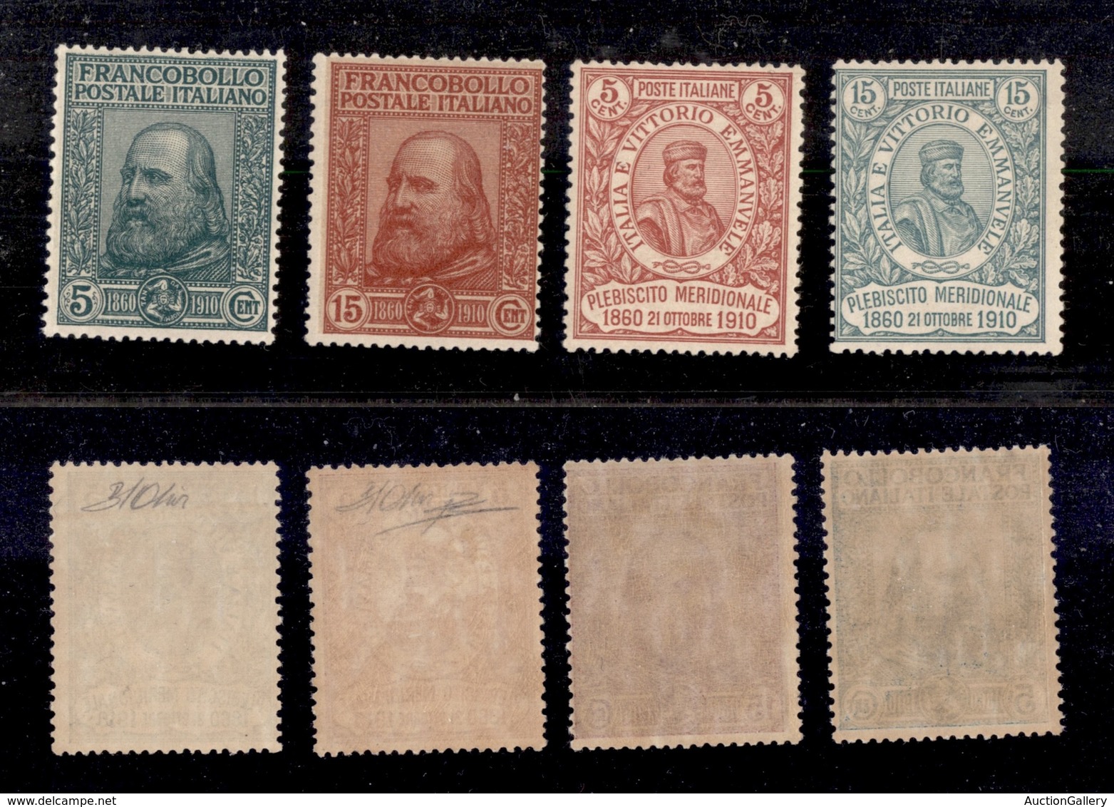 0169 REGNO - 1910 - Garibaldi (87/90) - Serie Completa - Gomma Integra - Cert. Oliva (2.400) - Other & Unclassified