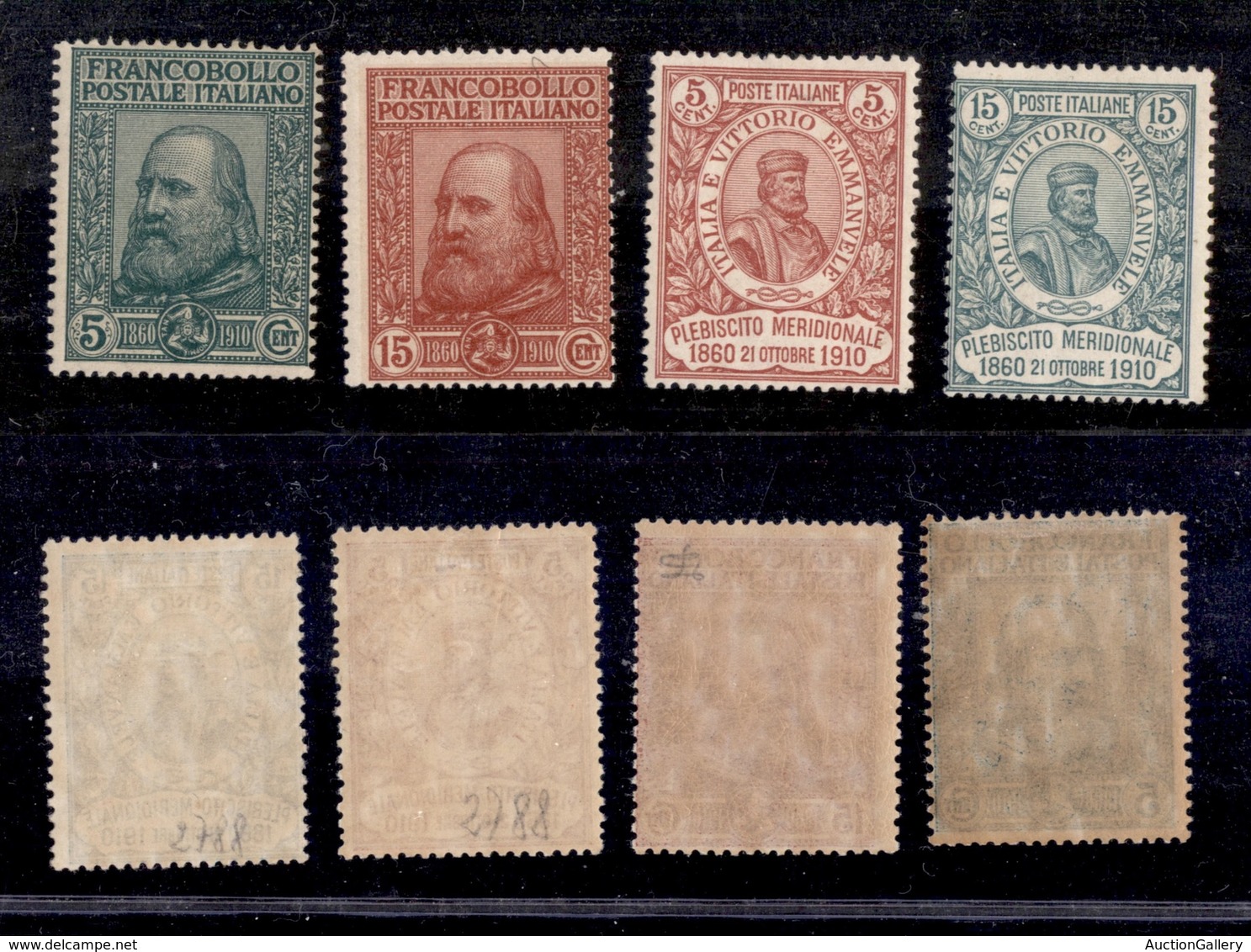 0170 REGNO - 1910 - Garibaldi (87/90) - Serie Completa - 4 Valori Nuovi Con Gomma Originale Integra (2.400) - Sonstige & Ohne Zuordnung