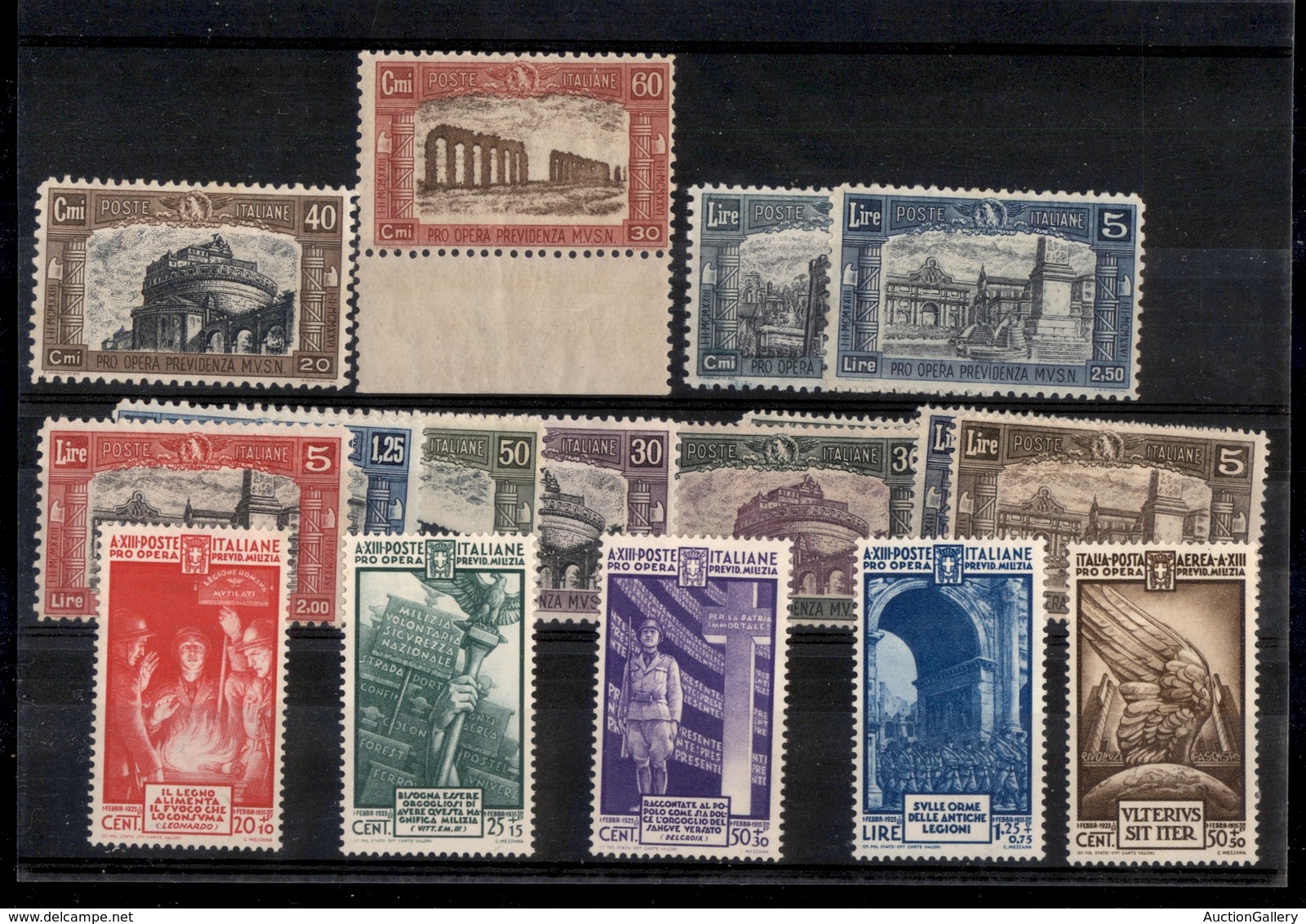 0193 REGNO - 1926/1936 - Milizia (206/209+220/223+272/275+380/383+ 89 P.Aerea) - Le Quattro Serie Complete - Gomma Integ - Andere & Zonder Classificatie