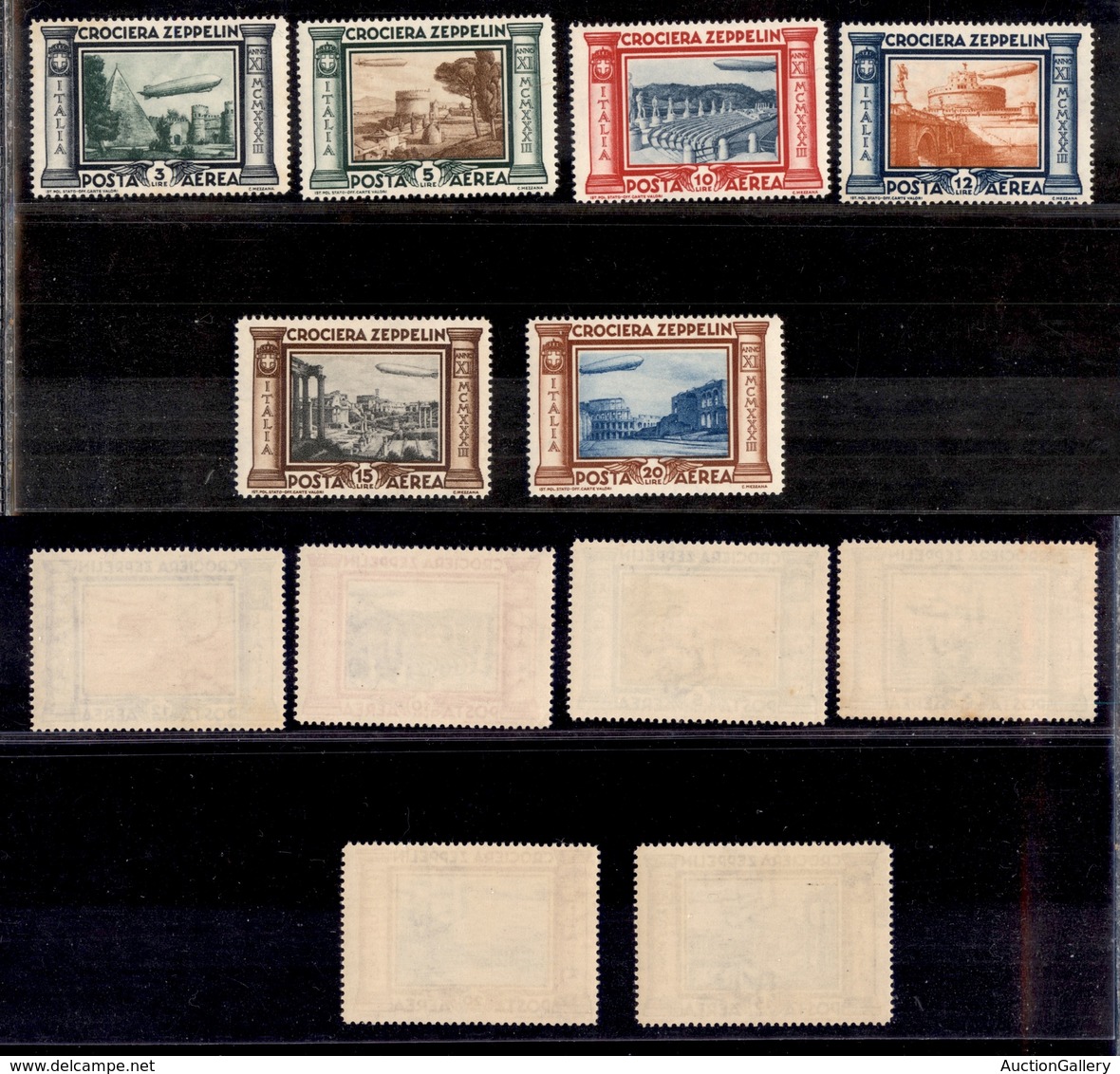 0231 REGNO - 1933 - Zeppelin (41/50 Aerea) - Serie Completa - Gomma Integra (400) - Other & Unclassified