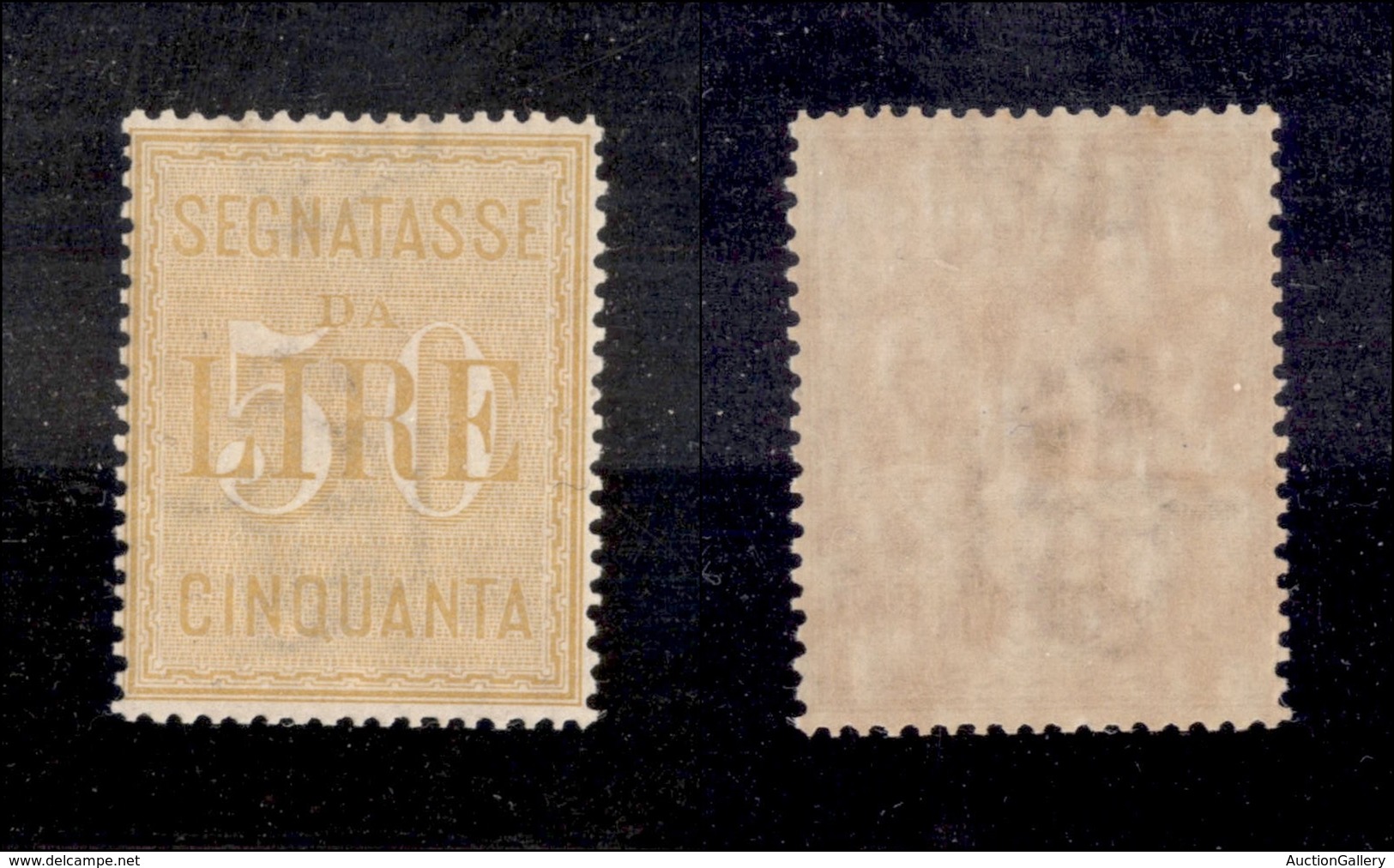 0259 REGNO - 1903 - 50 Lire Segnatasse (31) - Gomma Integra - Ottimamente Centrato - Cert. AG (975) - Autres & Non Classés