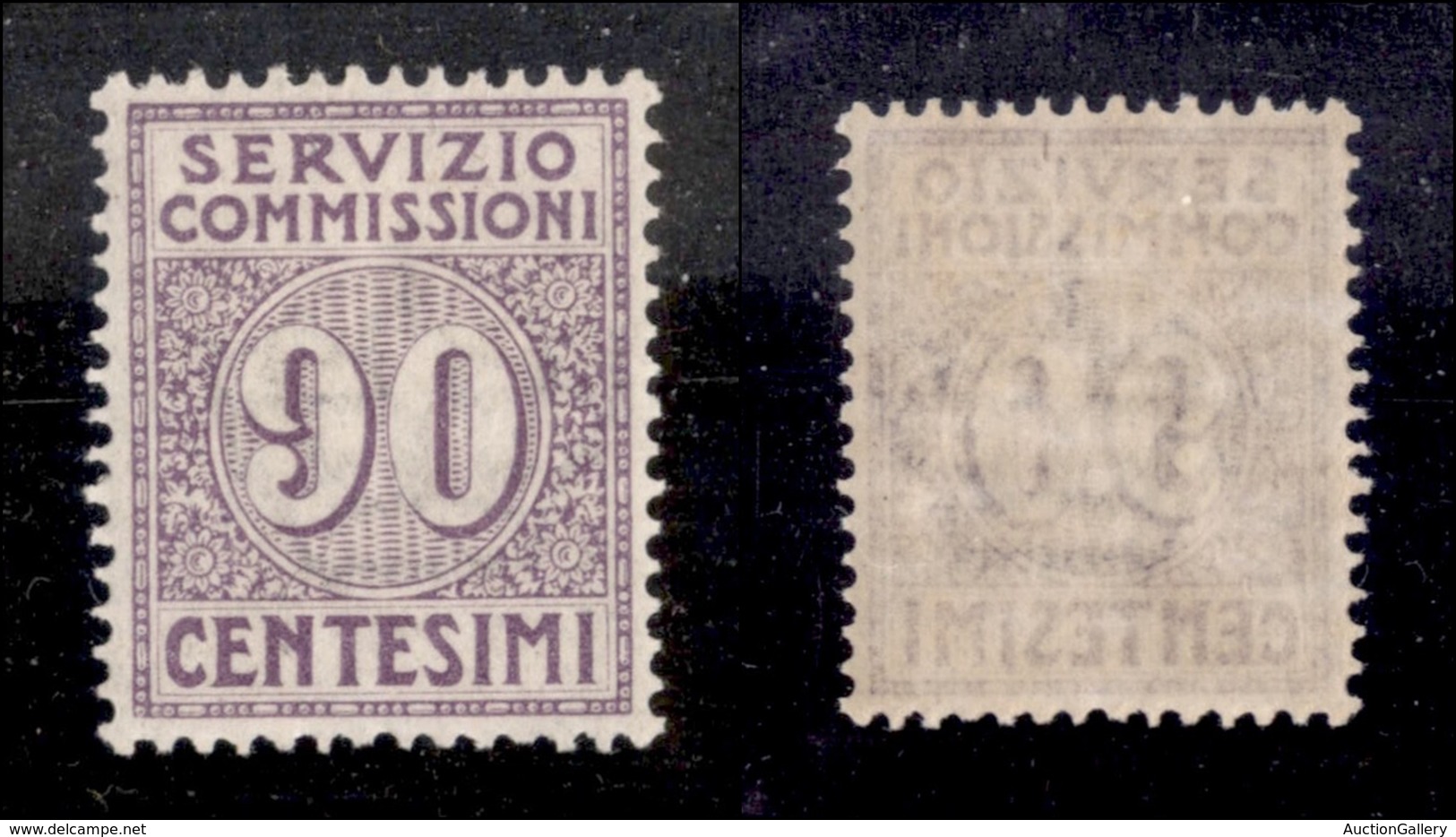 0261 REGNO - 1913 - 90 Cent Servizio Commissioni (3) - Ottimamente Centrato - Invisibile Traccia Di Linguella (330) - Autres & Non Classés