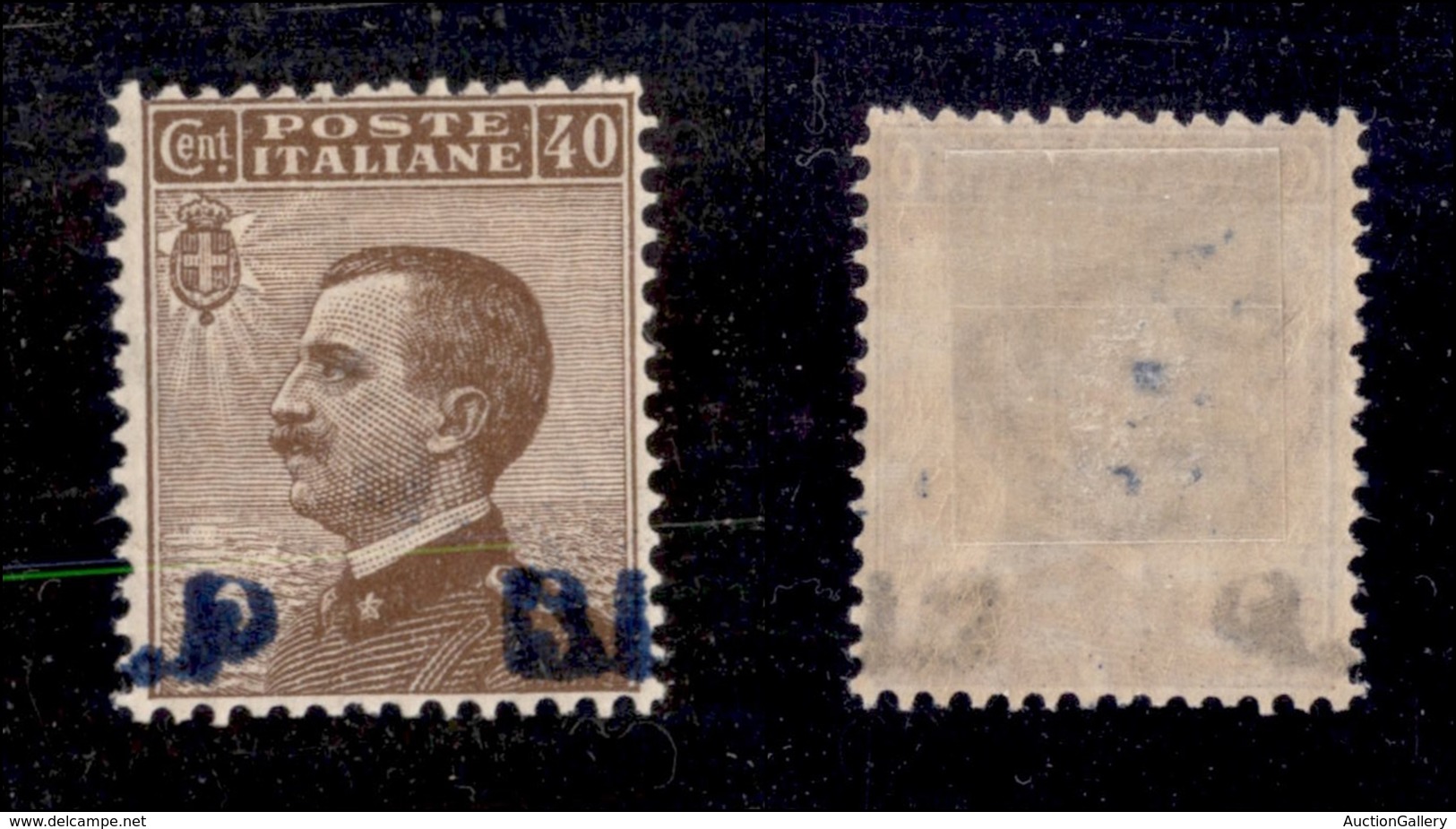 0267 REGNO - 1921 - BLP - 40 Cent (4Ai) Con Soprastampa Azzurro Nera A Cavallo - Nuovo Con Gomma - Ottima Centratura - C - Autres & Non Classés