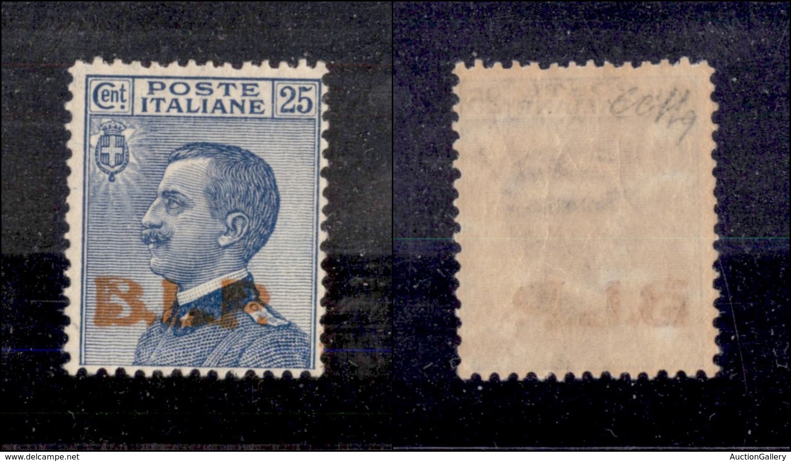 0274 REGNO - 1923 - BLP - 25 Cent (16) - Gomma Integra - Molto Bello - Colla + Cert. AG (1.000+) - Autres & Non Classés