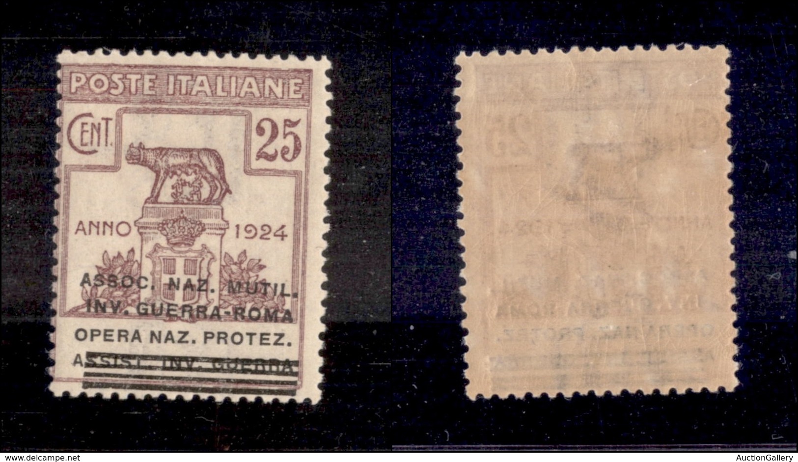 0295 REGNO - Enti Parastatali - 1924 - 25 Cent (72ab) Con Soprastampa Spostata In Basso - Gomma Integra (375+) - Other & Unclassified