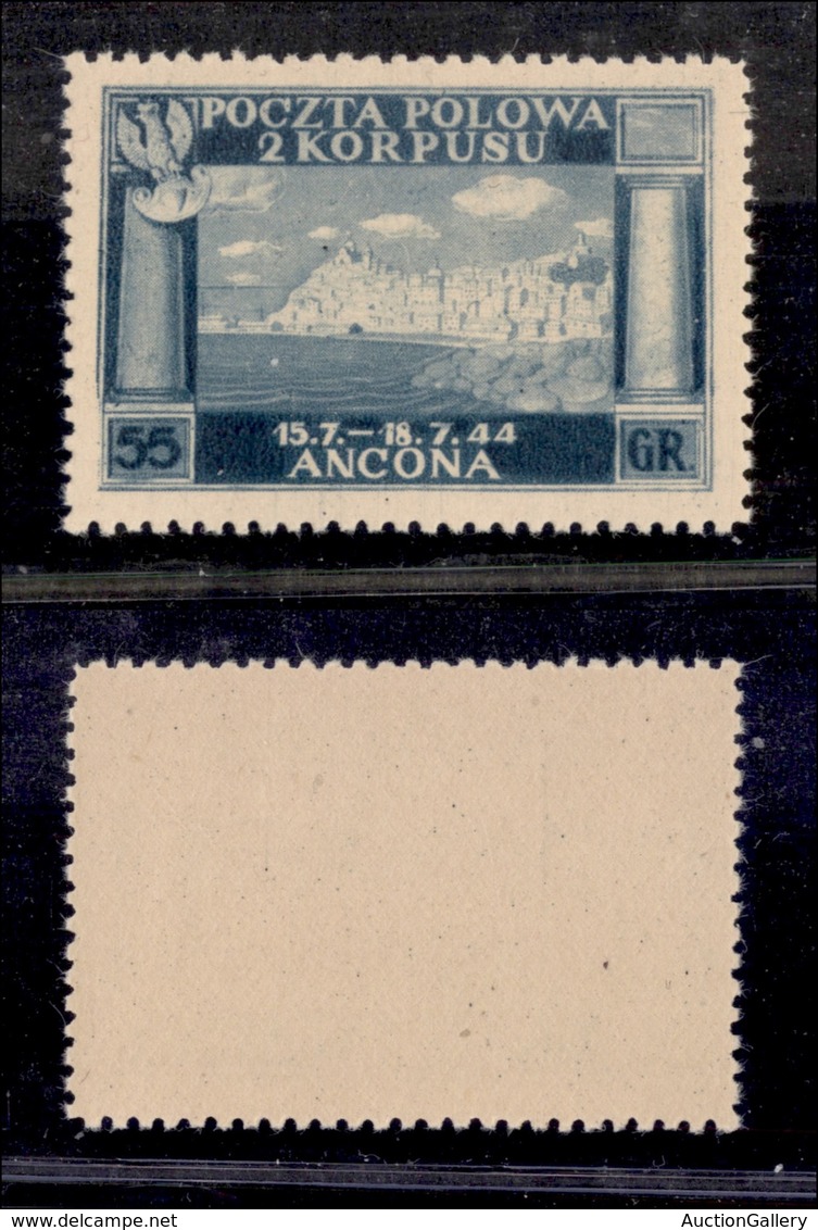 0441 EMISSIONI LOCALI - CORPO POLACCO - 1946 - 55 Groszy (6A) - Gomma Integra - Ottimamente Centrato - Cert. AG (825) - Otros & Sin Clasificación