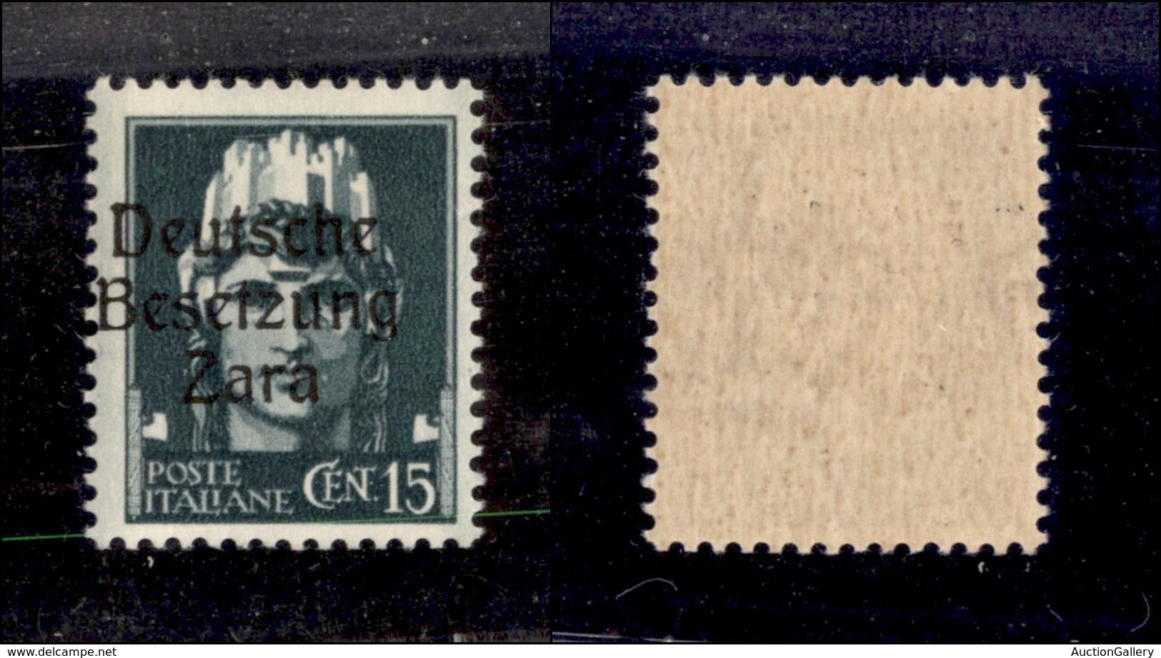 0499 OCCUPAZIONE TEDESCA - ZARA - 1943 - 15 Cent (3e) Con Soprastampa Fortemente Spostata A Sinistra - Gomma Integra (52 - Otros & Sin Clasificación