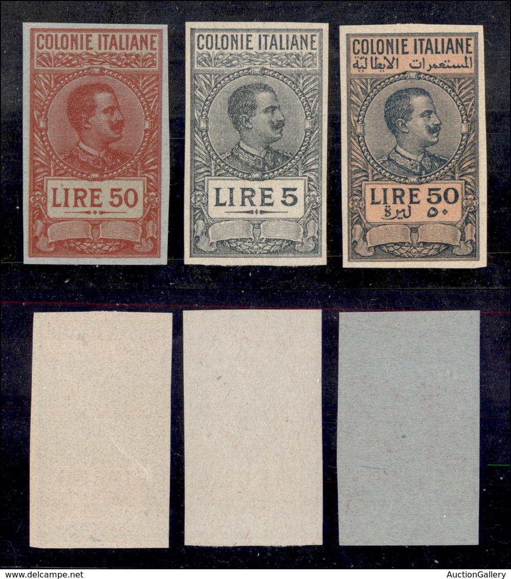 0546 COLONIE - EMISSIONI GENERALI - 1923 - Prove Di Macchina - 5 Lire + Due 50 Lire (colori Diversi) Marche Da Bollo - S - Sonstige & Ohne Zuordnung