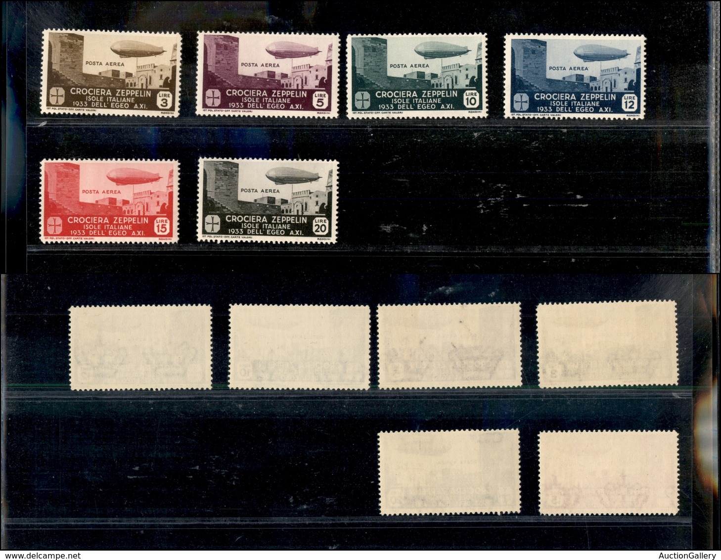 0583 COLONIE - EGEO - 1933 - Zeppelin (22/27 - Aerea) - Serie Completa - Gomma Integra (2.250) - Other & Unclassified