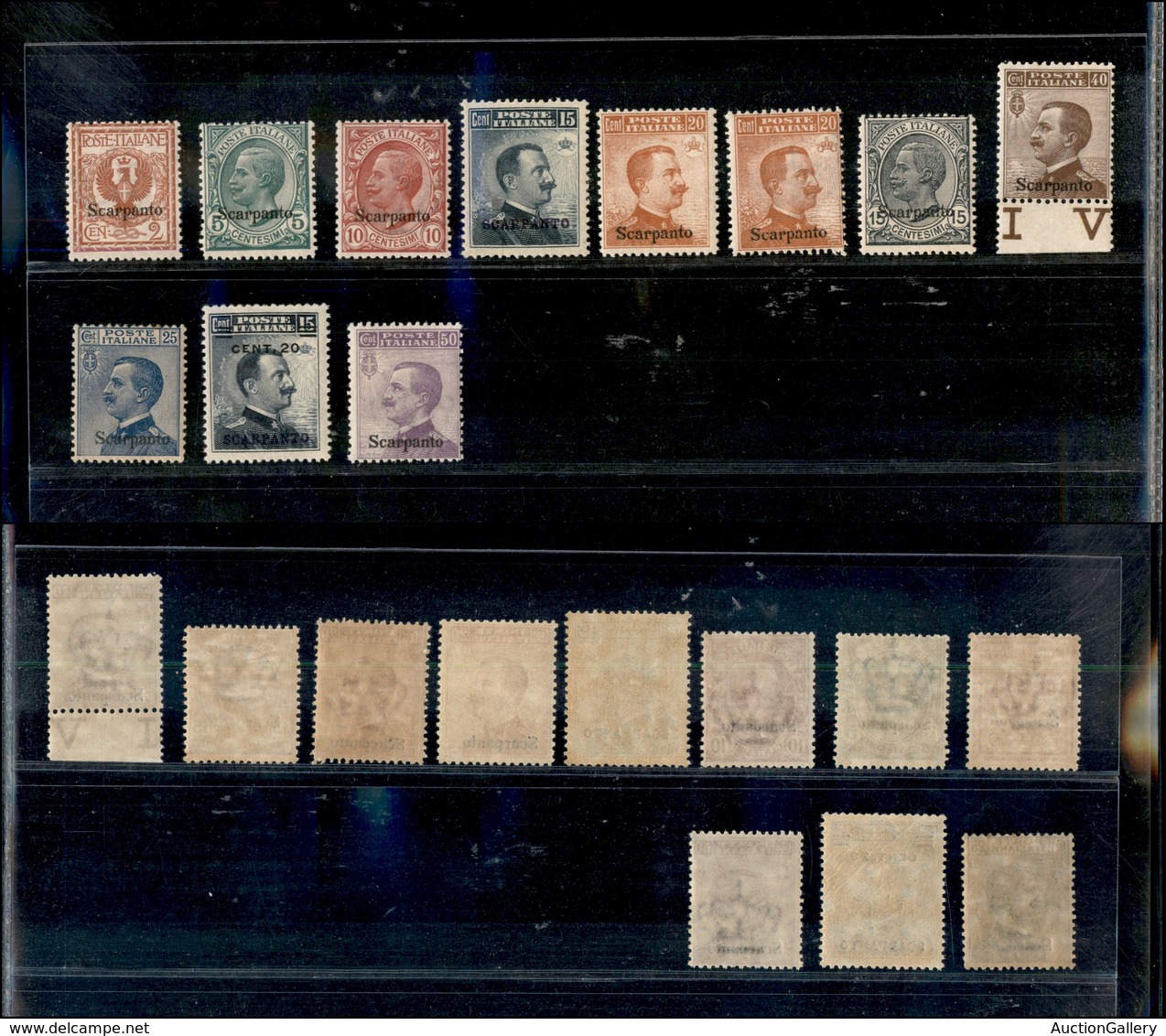 0590 COLONIE - EGEO - Scarpanto - 1911/1922 - Soprastampati (1/11) - Emissione Completa - Gomma Integra (1.120) - Sonstige & Ohne Zuordnung