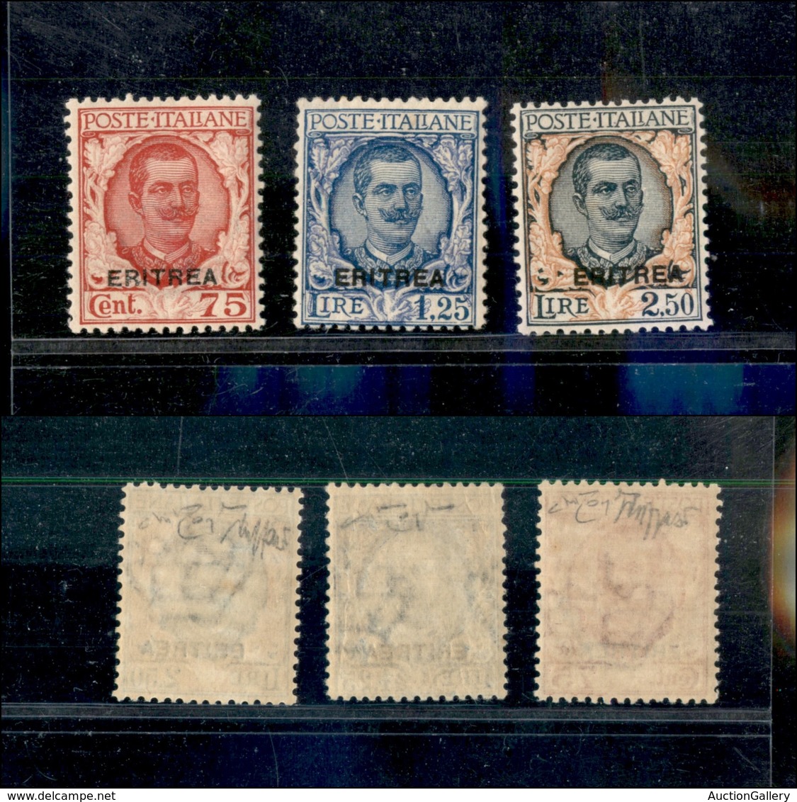 0607 COLONIE - ERITREA - 1926 - Floreale (113/115) -  Serie Completa - Gomma Integra - Cert. Raybaudi (1.250) - Other & Unclassified