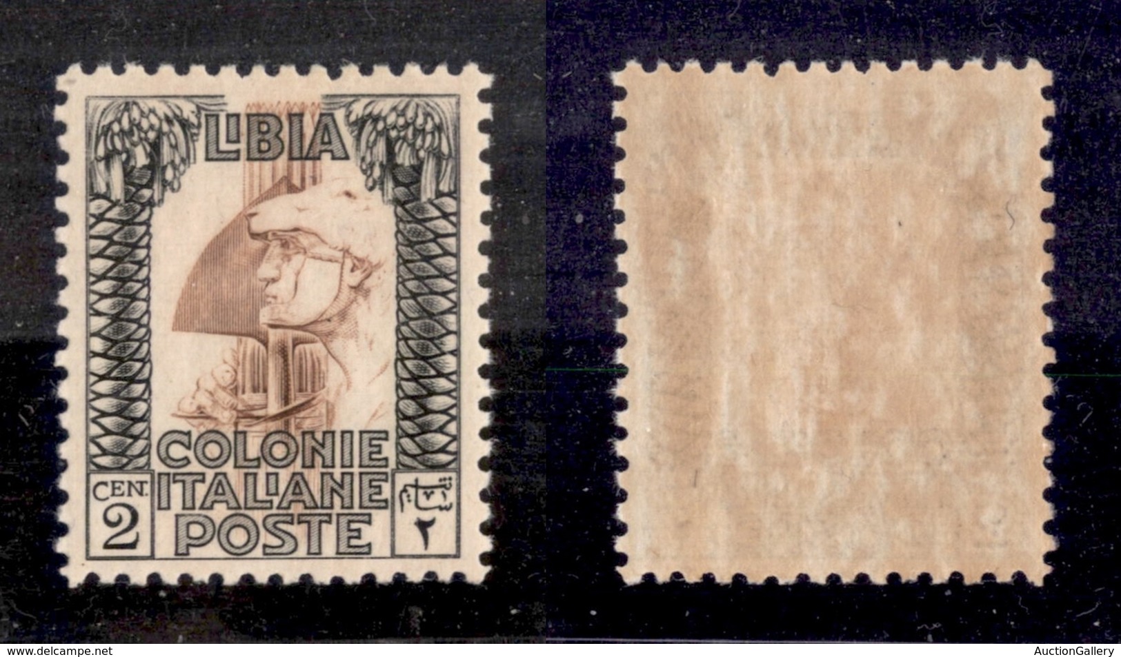 0658 COLONIE - LIBIA - 1926/1930 - 2 Cent Pittorica (59) Dentellato 11 - Gomma Integra - Ottimamente Centrato - Cert. AG - Other & Unclassified