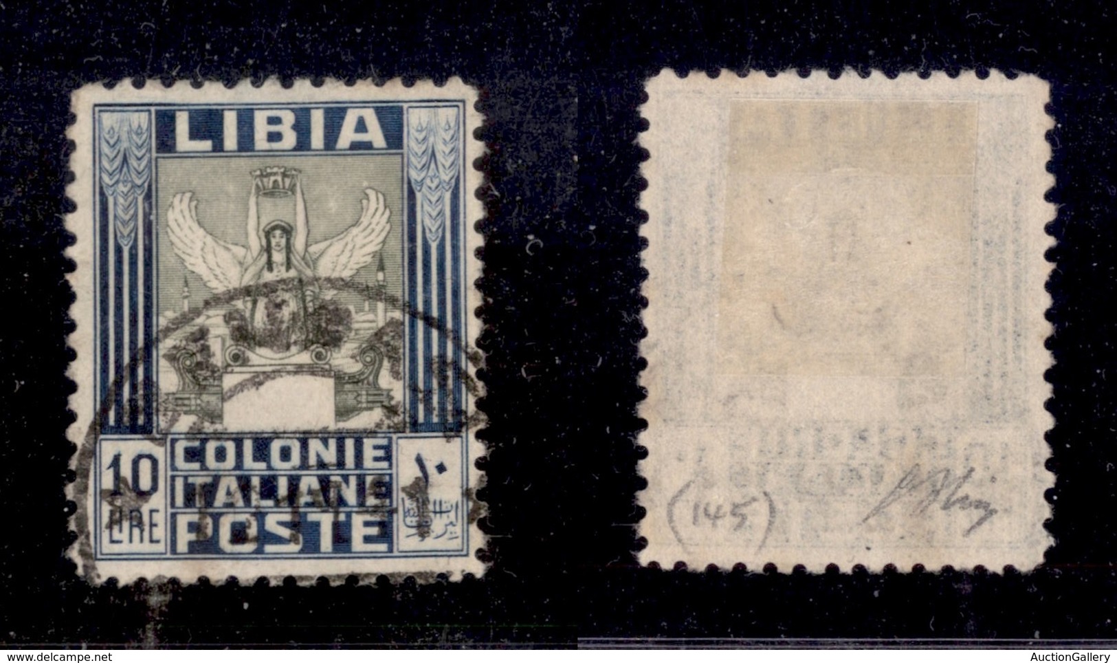 0675 COLONIE - LIBIA - 1937 - 10 Lire Pittorica (145) Usato A Bengasi - Molto Bello (750) - Other & Unclassified