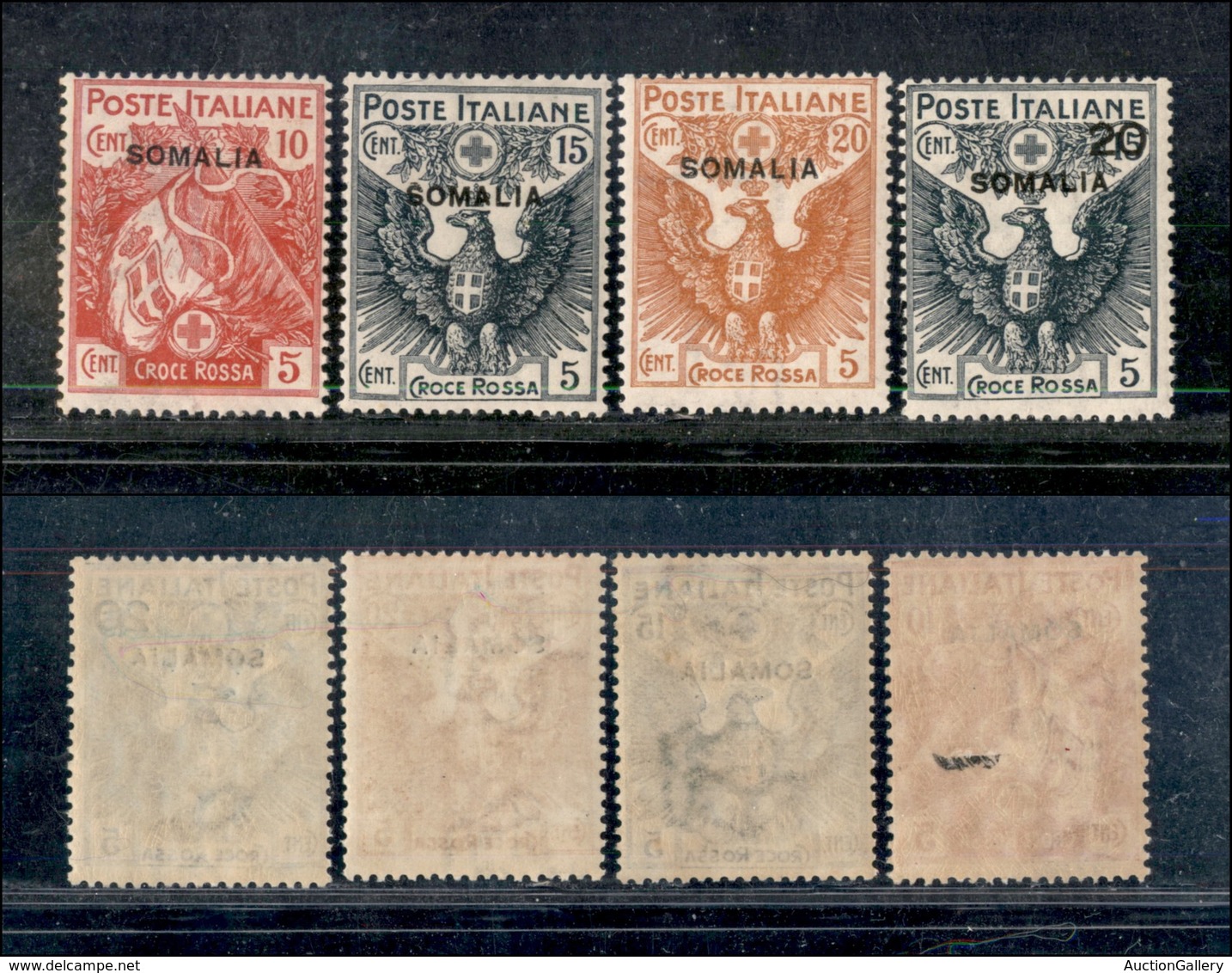 0704 COLONIE - SOMALIA - 1916 - Croce Rossa (19/22) - Serie Completa - Gomma Integra (850) - Other & Unclassified