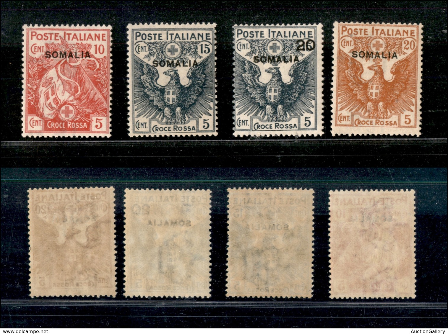 0705 COLONIE - SOMALIA - 1916 - Croce Rossa (19/22) - Serie Completa - Gomma Integra (850) - Other & Unclassified