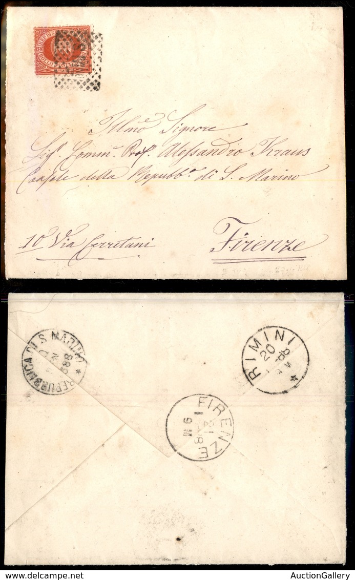 0779 SAN MARINO - 20 Cent (4) - Busta Per Firenze Del 20.1.88 (300) - Other & Unclassified