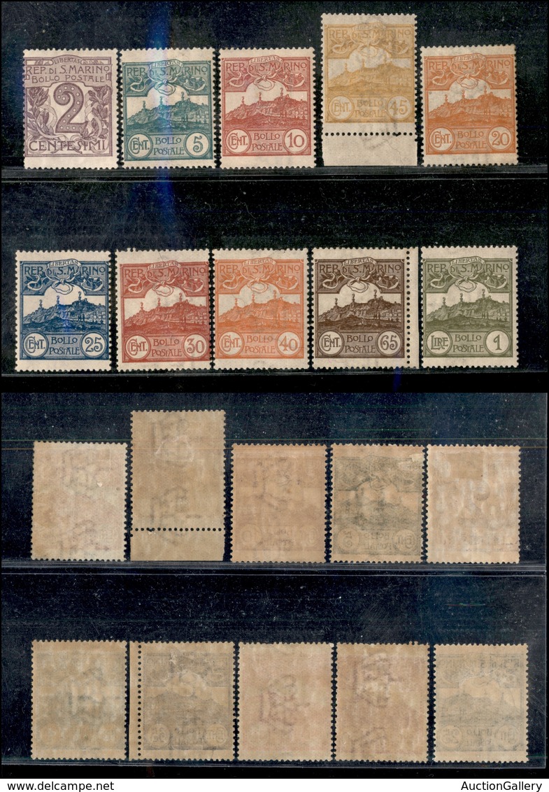 0786 SAN MARINO - 1903 - Dieci Valori Della Serie (34/43) - Nuovi Con Gomma (500) - Other & Unclassified