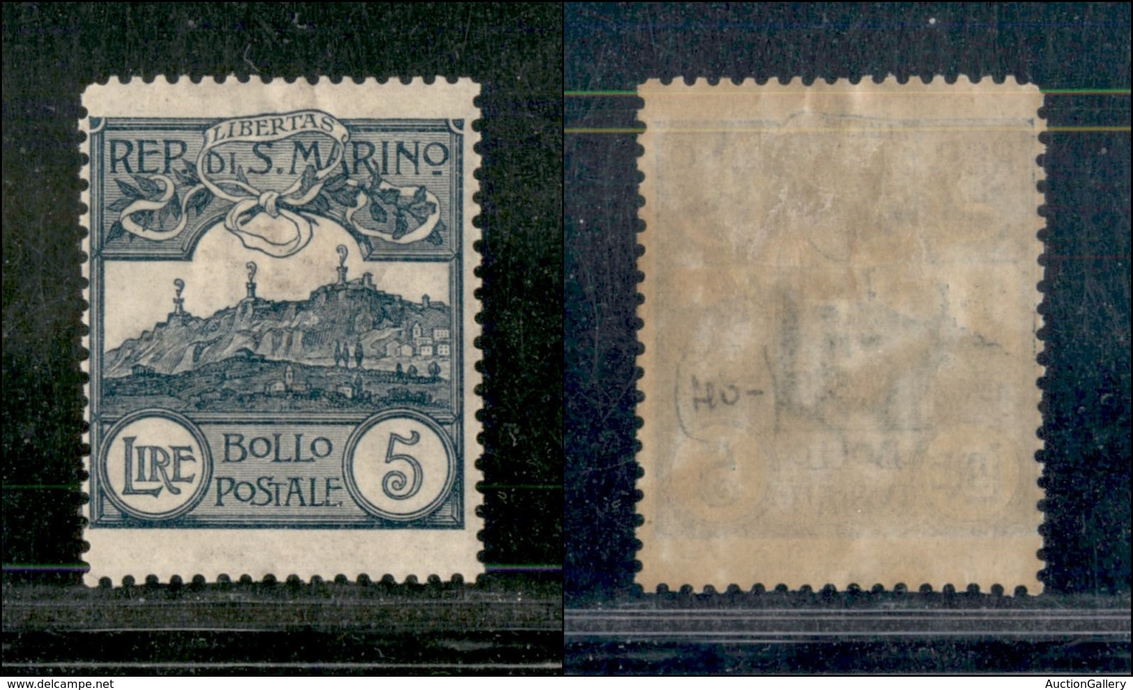 0788 SAN MARINO - 1903 - 5 Lire (45) - Nuovo Con Gomma (400) - Otros & Sin Clasificación