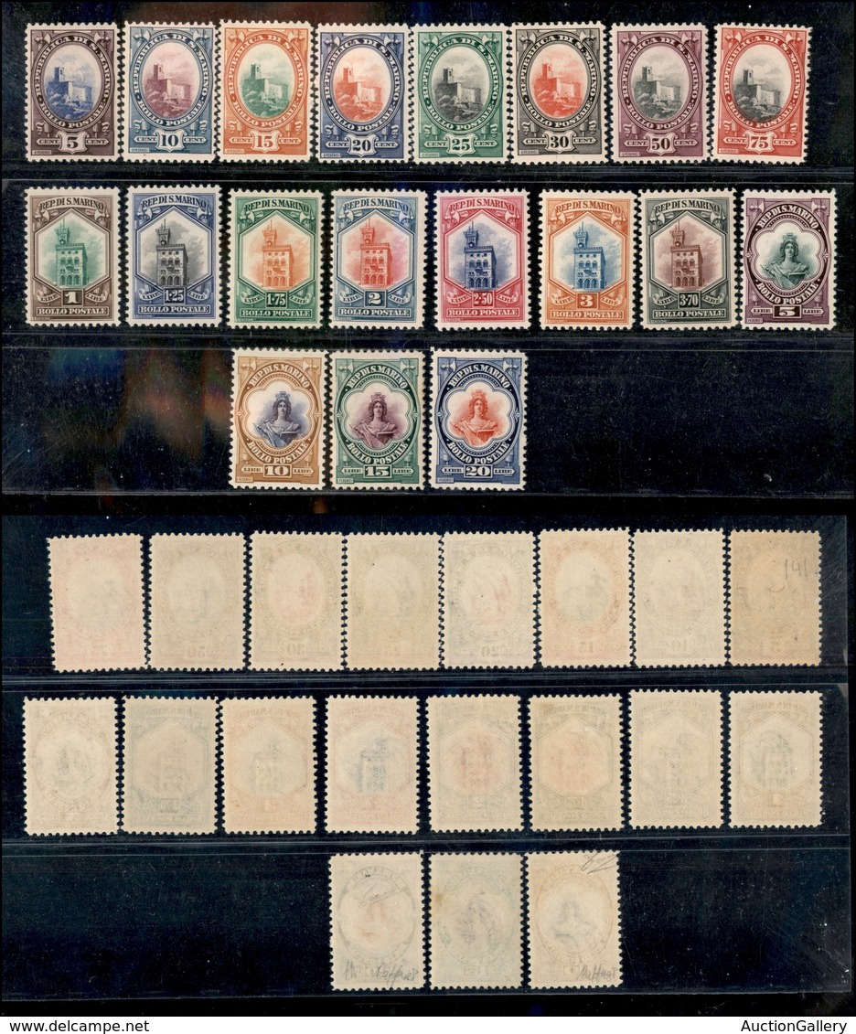 0797 SAN MARINO - 1929/1935 - Veduta Palazzo E Statua (141/158) - Serie Completa - Praticamente Gomma Integra - Andere & Zonder Classificatie