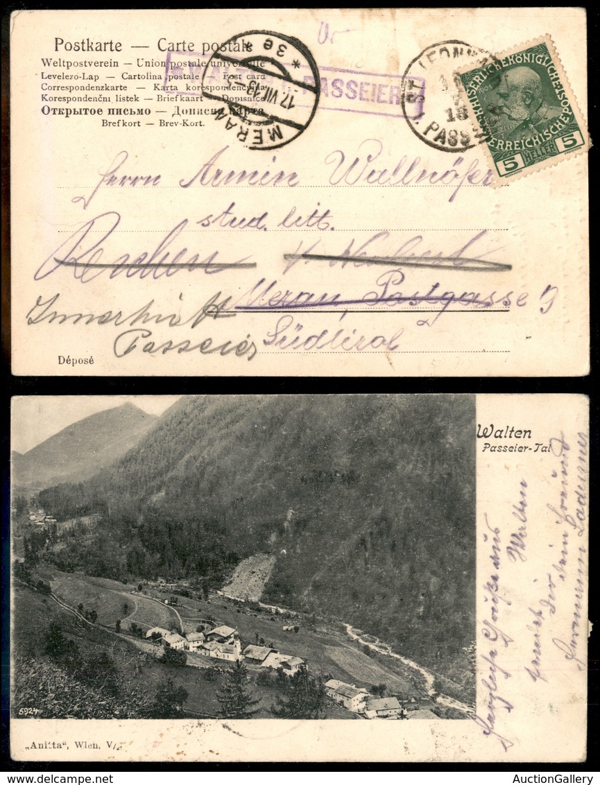 0857 COLLETTORIE - TRENTINO ALTO ADIGE - Walten I Passeir - Cartolina Paesaggistica - 17.7.13 - Andere & Zonder Classificatie