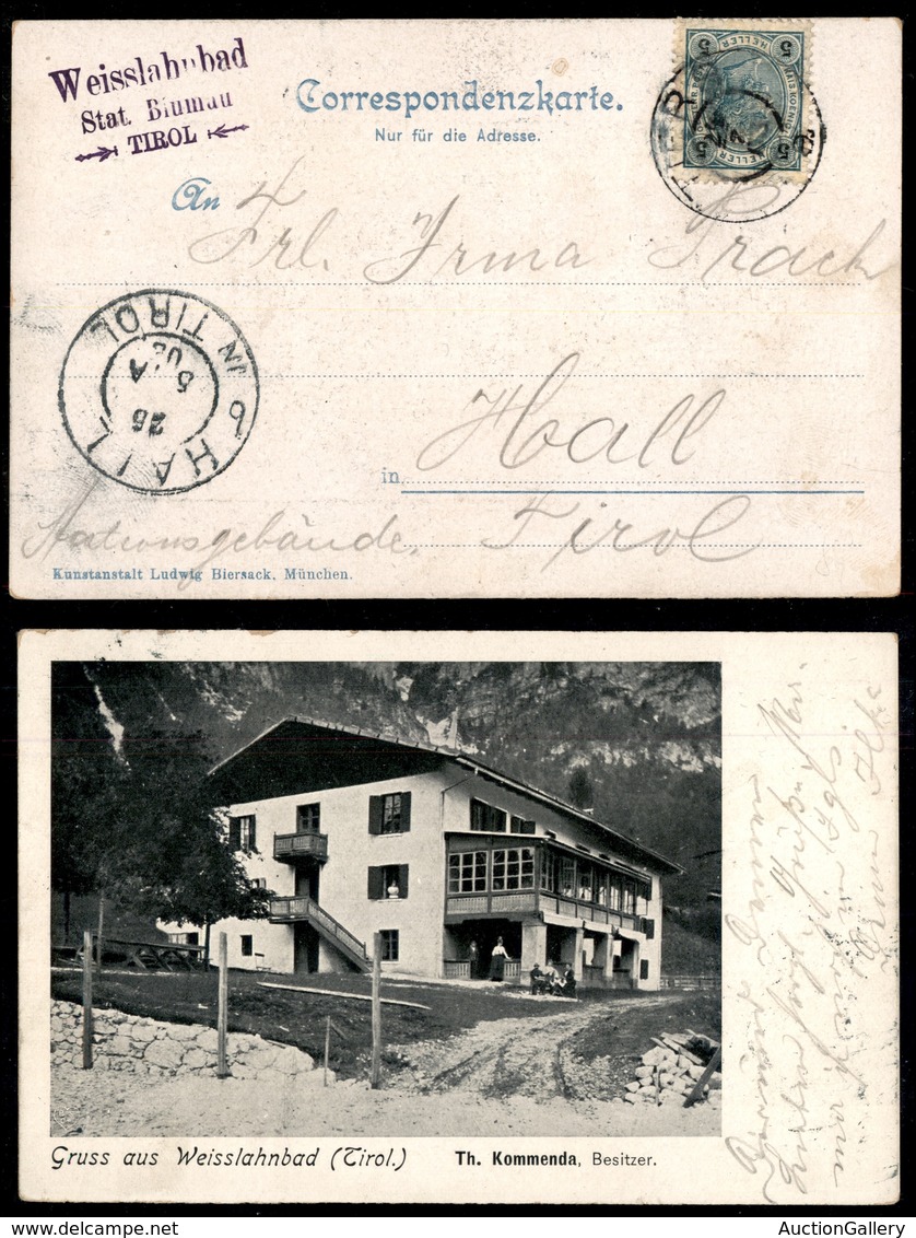 0859 COLLETTORIE - TRENTINO ALTO ADIGE - Weisslahubad Biumau Tirol - Cartolina “Gruss Aus” - 24.7.03 - Other & Unclassified