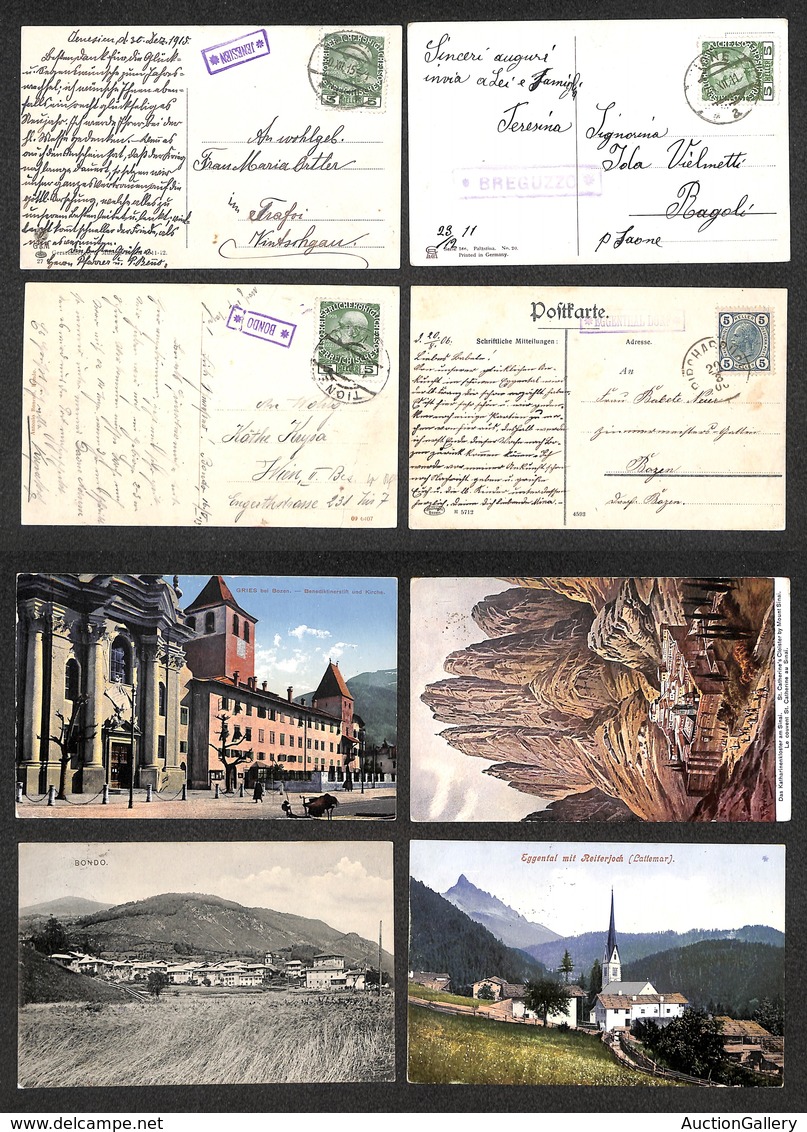 0860 COLLETTORIE - TRENTINO ALTO ADIGE - 1906/1915 - Collettorie - Quattro Cartoline (Bondo/ Braguzzo/Eggenthal/Jenesien - Other & Unclassified