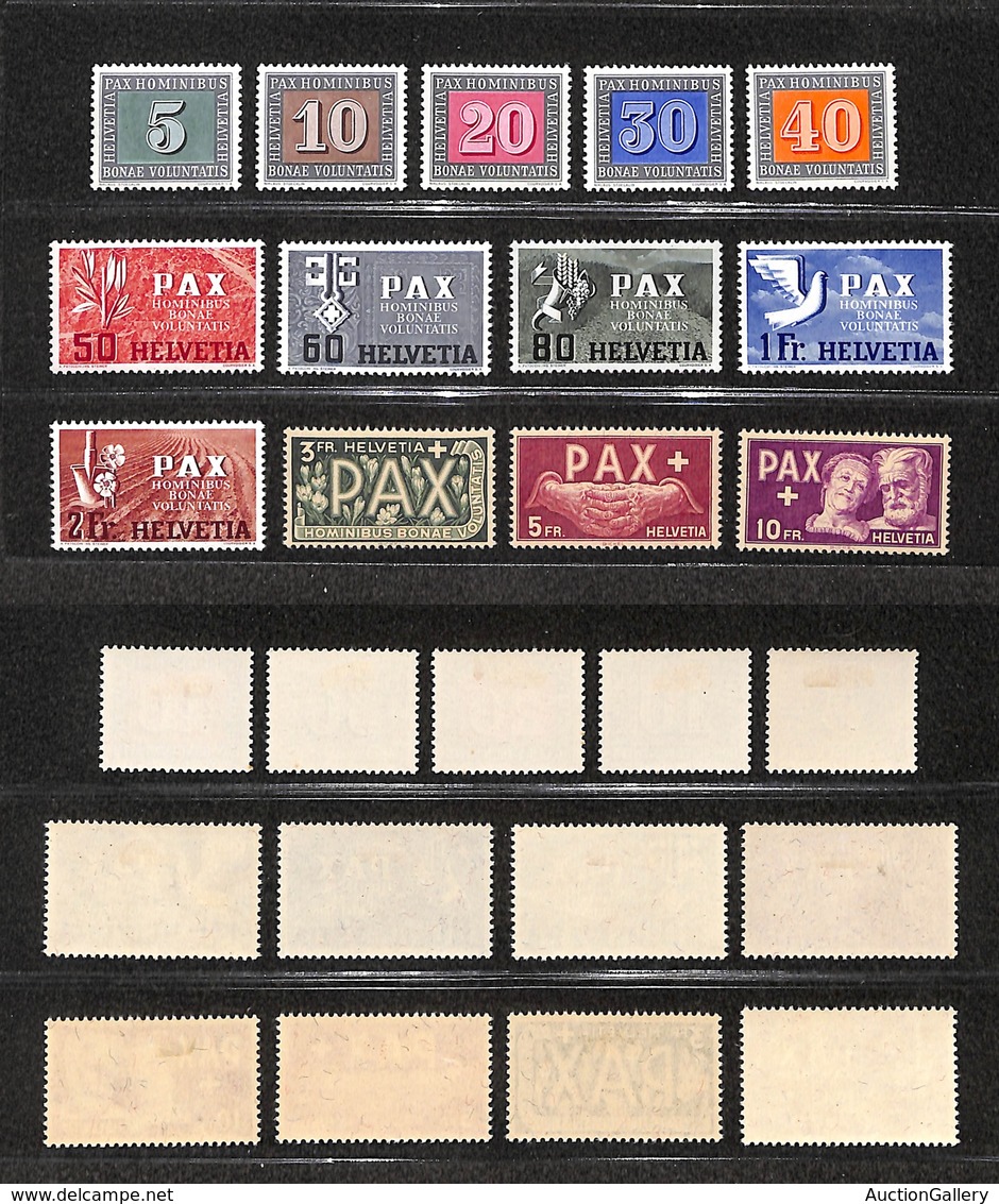 0989 SVIZZERA - 1945 - Pax (405/417) - Serie Completa Di 13 Valori - Nuovi Con Gomma - Molto Bella (300+) - Autres & Non Classés
