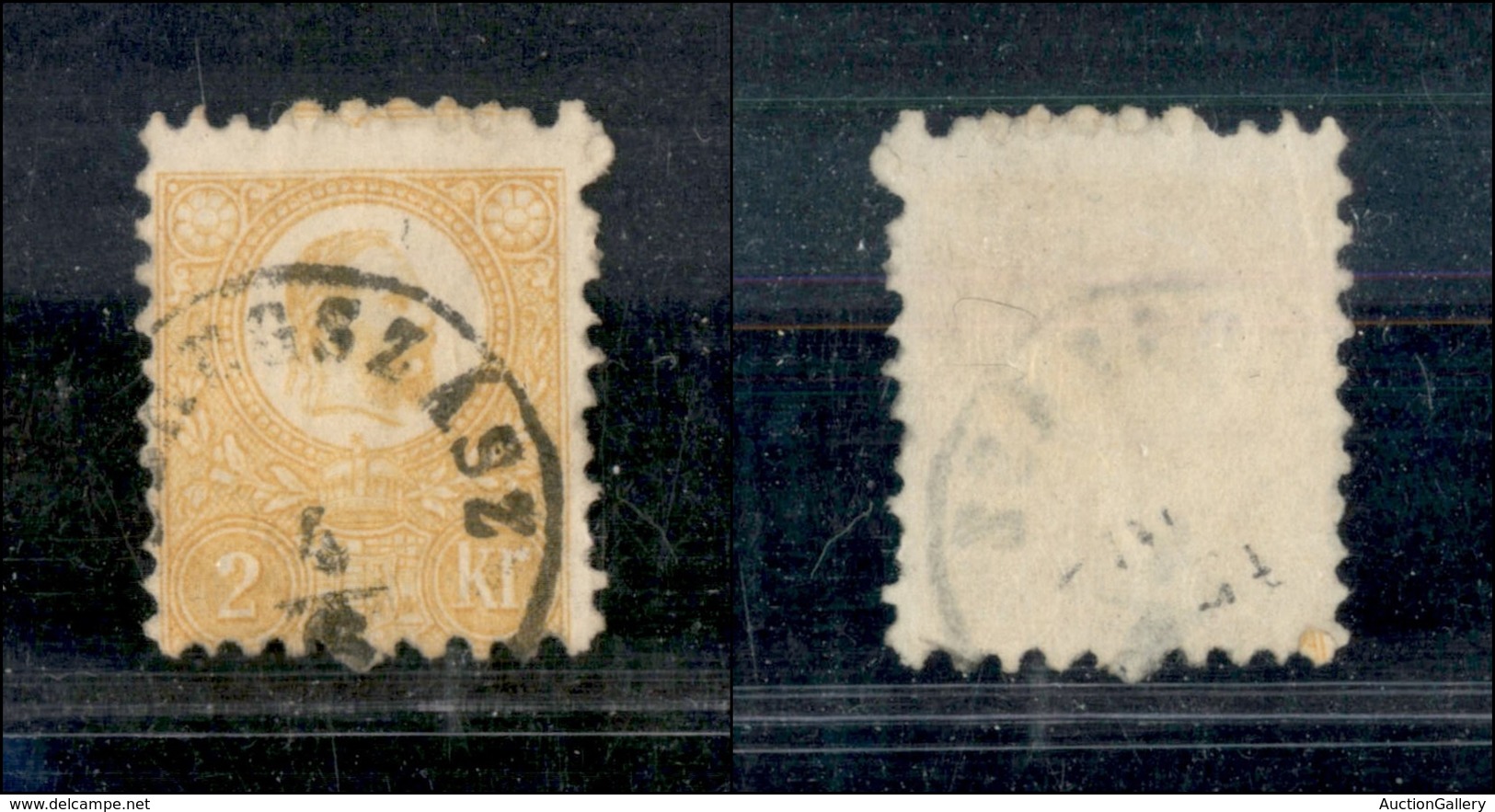 1004 UNGHERIA - 1871 - 2 Kreuzer (Unif.1a) Giallo - Usato (500) - Other & Unclassified