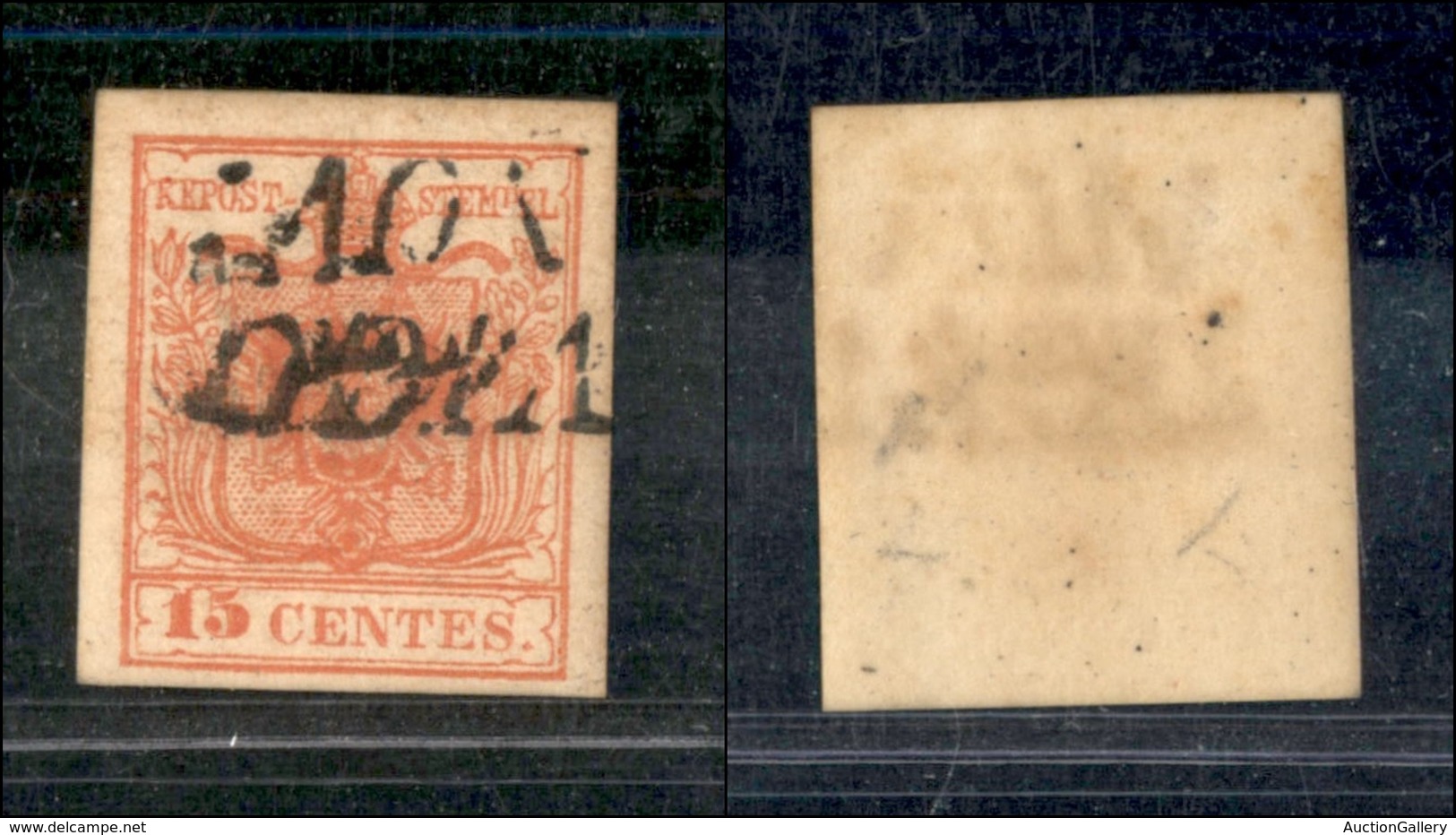 1068 ANTICHI STATI - LOMBARDO VENETO - 1850 - 15 Cent (6) III Tipo - Usato - Other & Unclassified