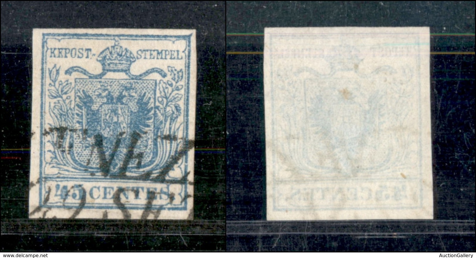 1079 ANTICHI STATI - LOMBARDO VENETO - 1850 - 45 Cent (10) Delle Prime Tirature - Usato - Other & Unclassified