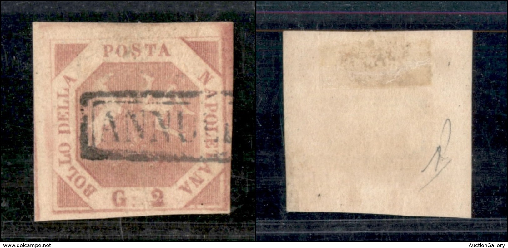 1128 ANTICHI STATI - NAPOLI - 1858 - 2 Grana (6) Rosa Chiaro - Usato - Other & Unclassified