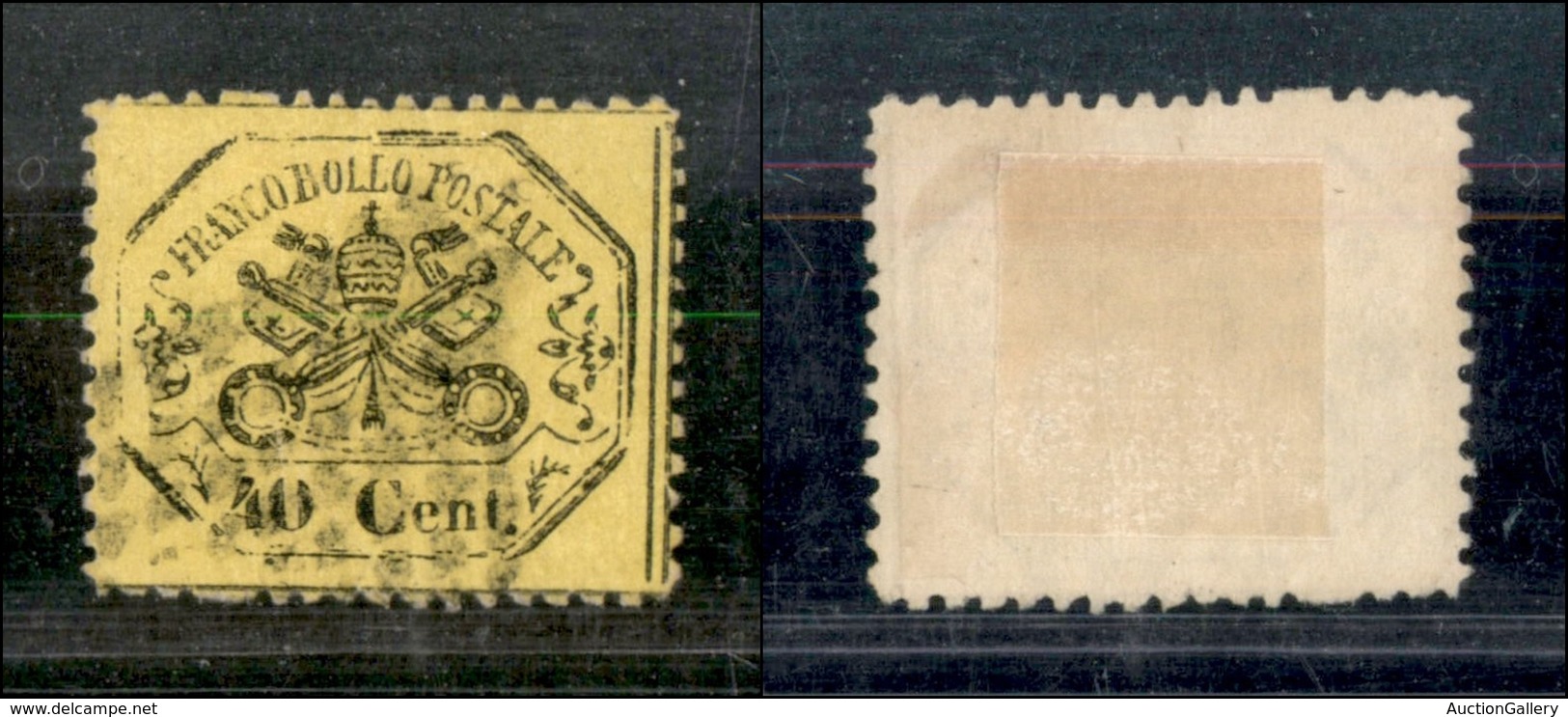 1177 ANTICHI STATI - PONTIFICIO - 1868 - 40 Cent (29n) Senza Punto Dopo La Cifra (180) - Other & Unclassified