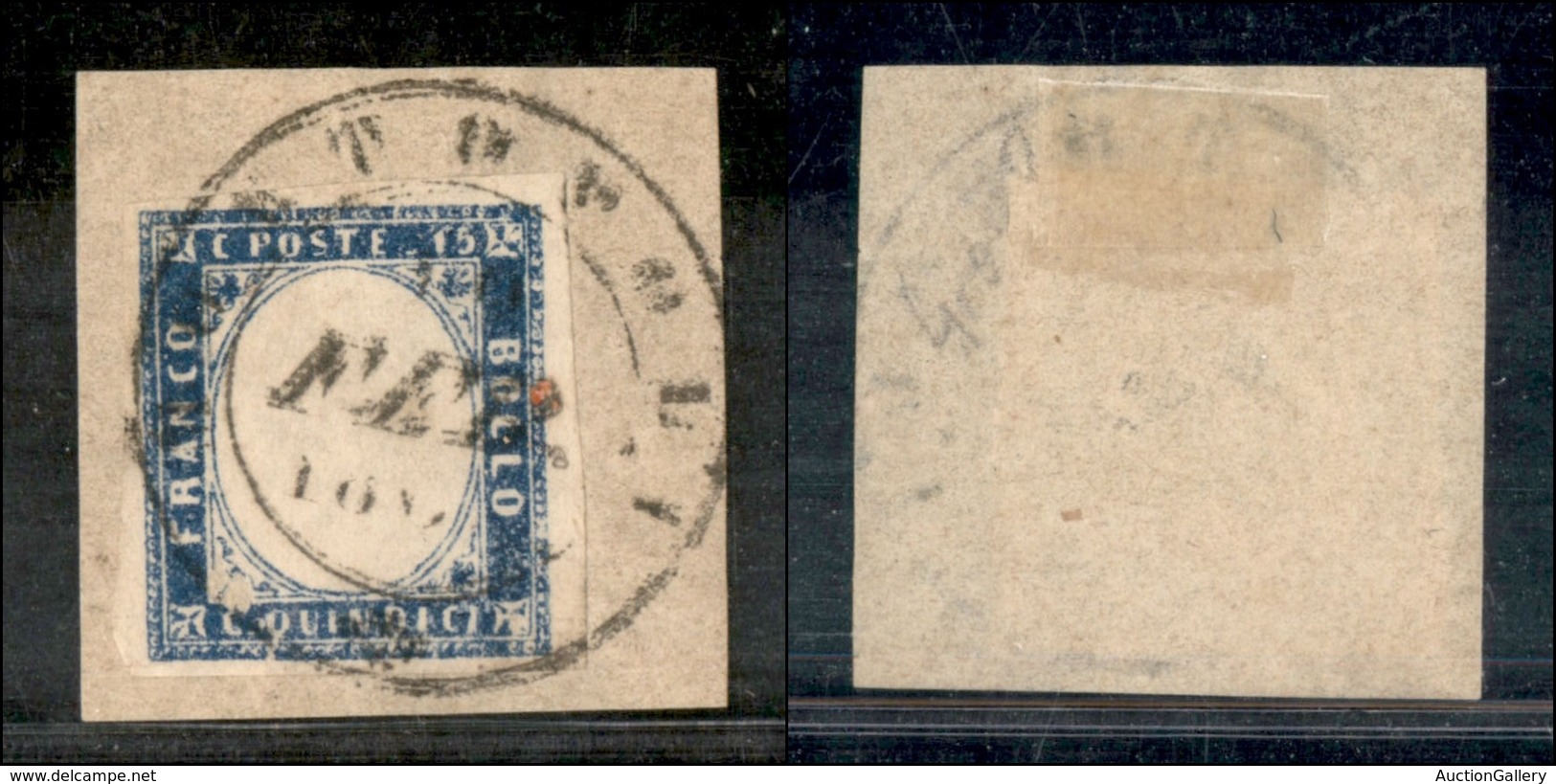 1360 REGNO - 1863 - 15 Cent (11) Su Frammento Da Montopoli - Abrasione Sopra C In Basso A Sinistra - Autres & Non Classés