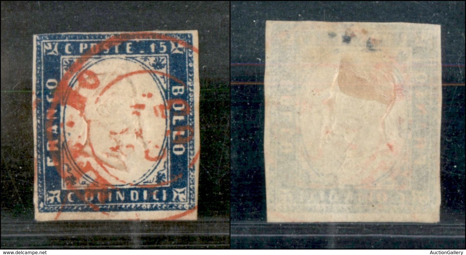 1362 REGNO - Milano (rosso-punti 7) - 15 Cent (11) - Usato - Other & Unclassified