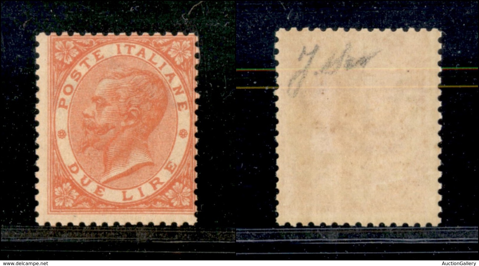 1389 REGNO - 1863 - 2 Lire Torino (22) - Nuovo Con Gomma - Other & Unclassified